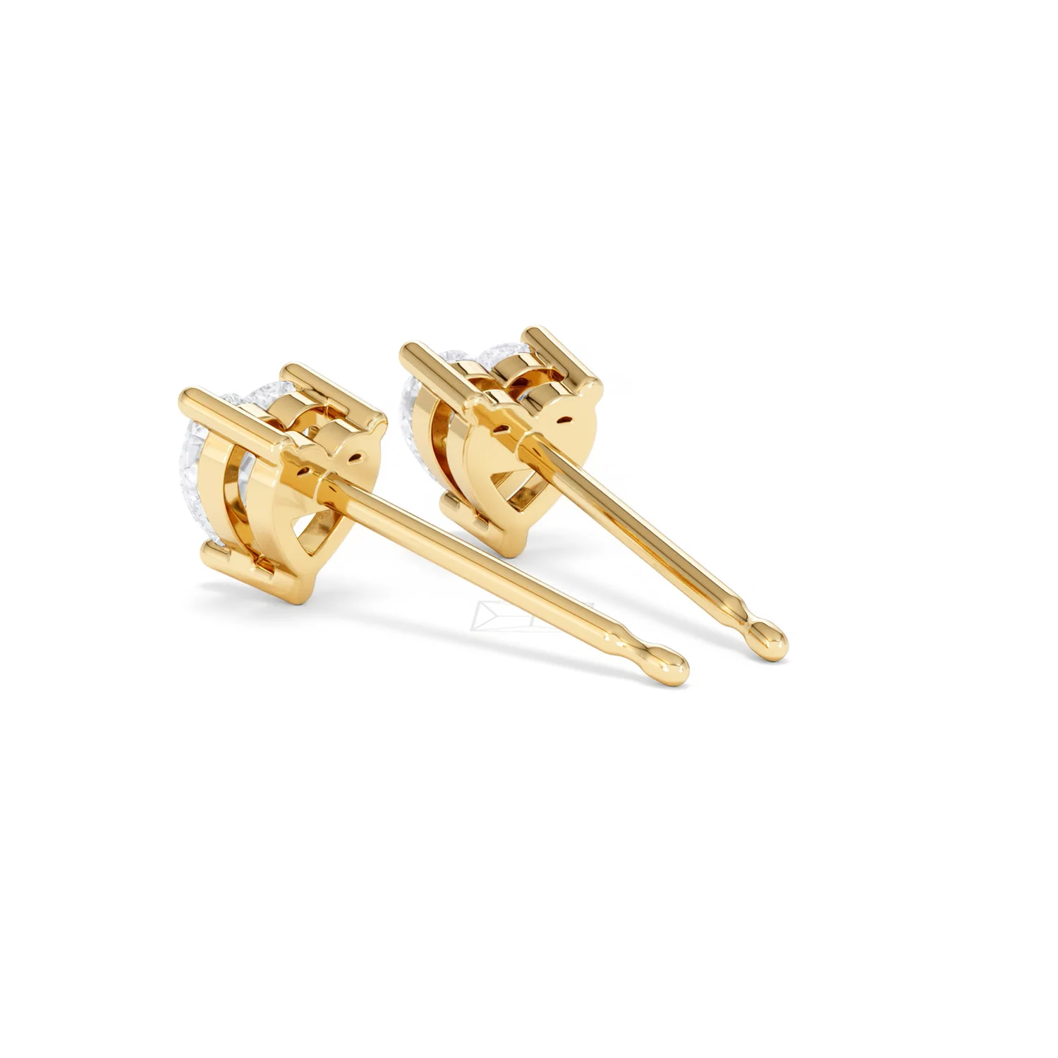 Naomi Heart Cut Lab Diamond Stud Earrings 1.00ct H/SI in 9K Gold - Image 59