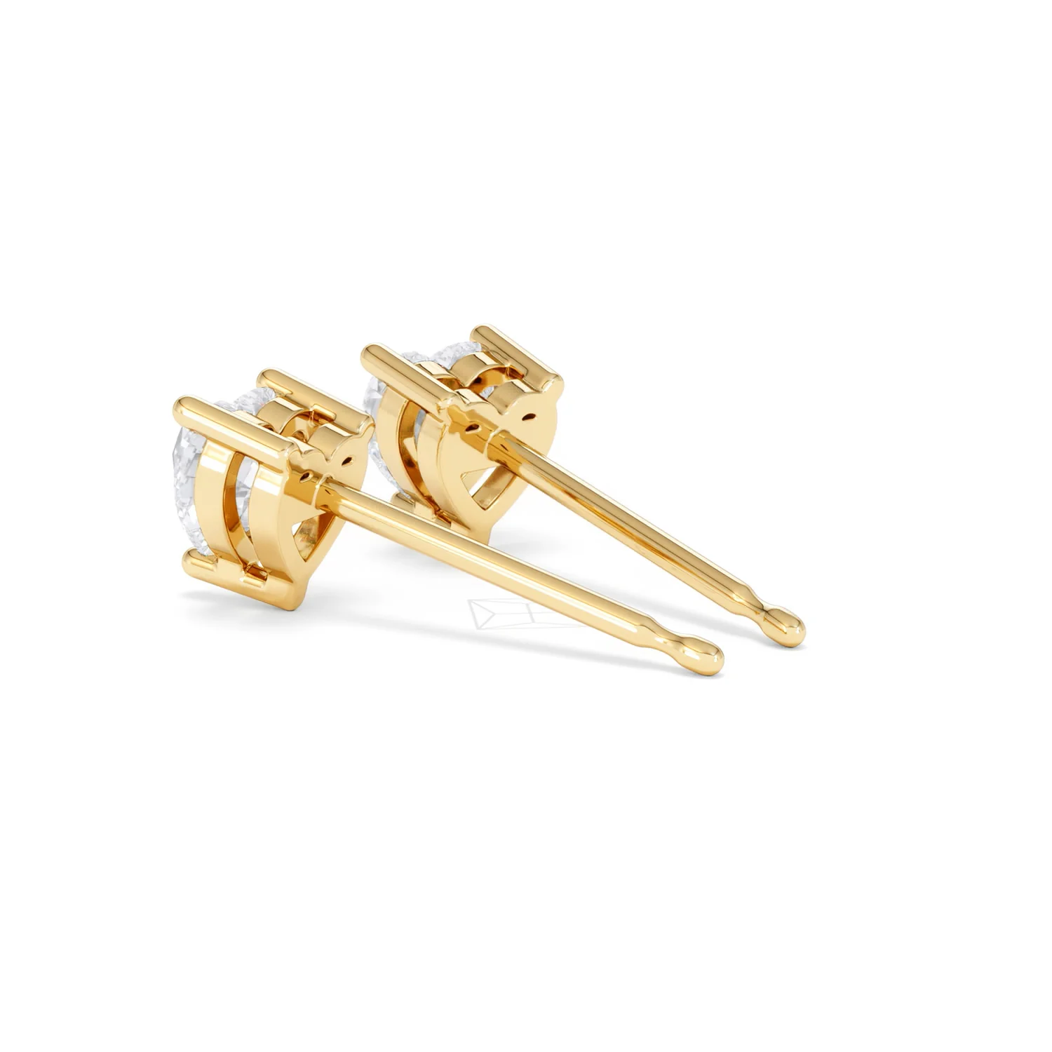 Naomi Heart Cut Lab Diamond Stud Earrings 1.00ct H/SI in 9K Gold - Image 61