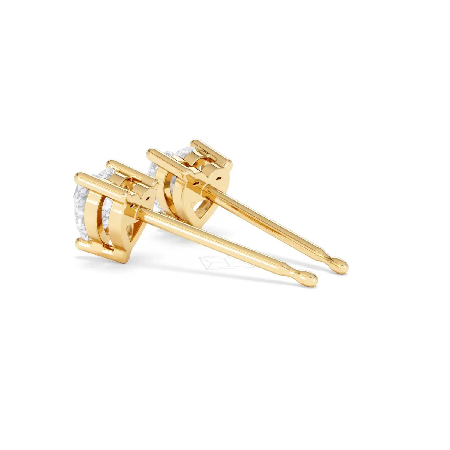 Naomi Heart Cut Lab Diamond Stud Earrings 1.00ct H/SI in 9K Gold - Image 62