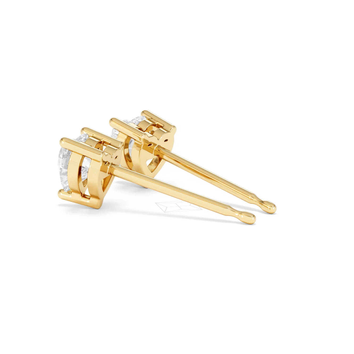 Naomi Heart Cut Lab Diamond Stud Earrings 1.00ct H/SI in 9K Gold - Image 63