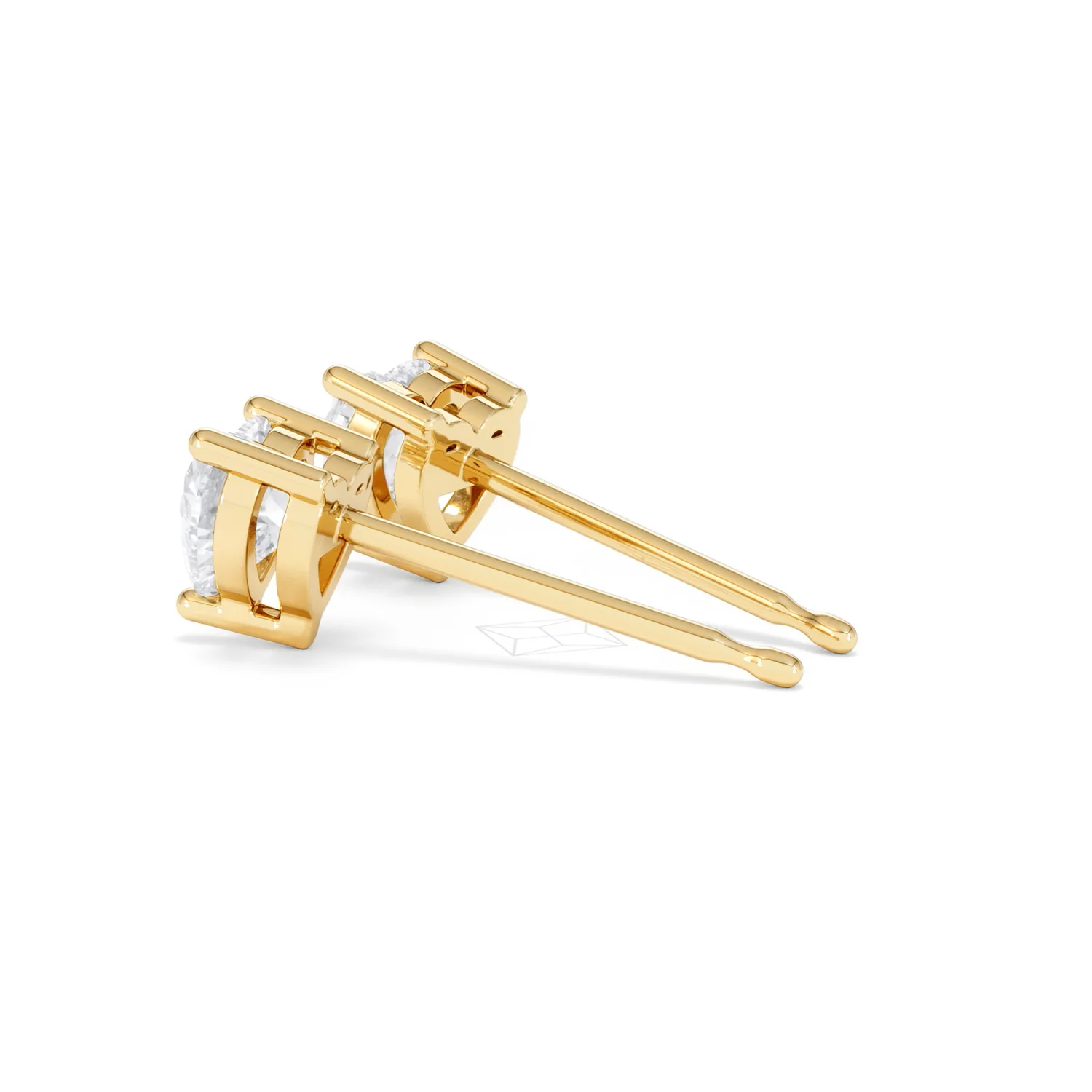 Naomi Heart Cut Lab Diamond Stud Earrings 1.00ct H/SI in 9K Gold - Image 64