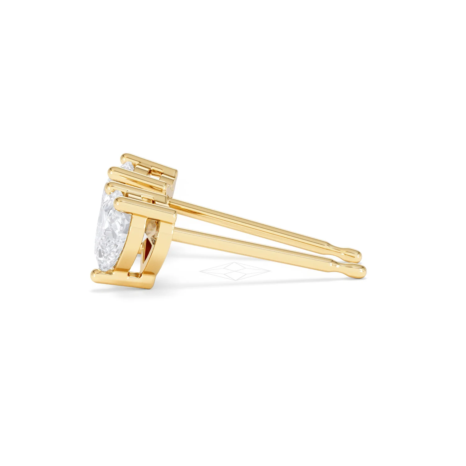 Naomi Heart Cut Lab Diamond Stud Earrings 1.00ct H/SI in 9K Gold - Image 70