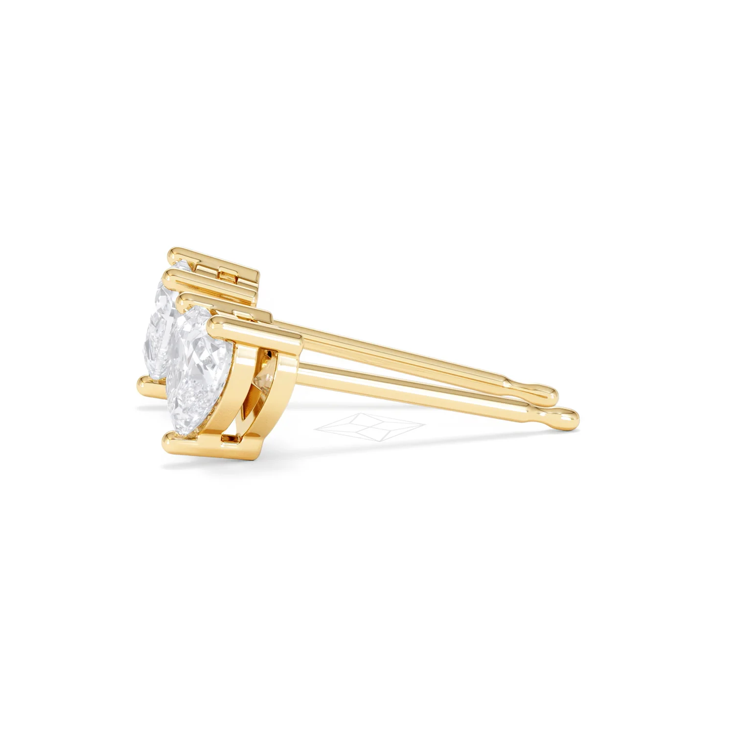 Naomi Heart Cut Lab Diamond Stud Earrings 1.00ct H/SI in 9K Gold - Image 72
