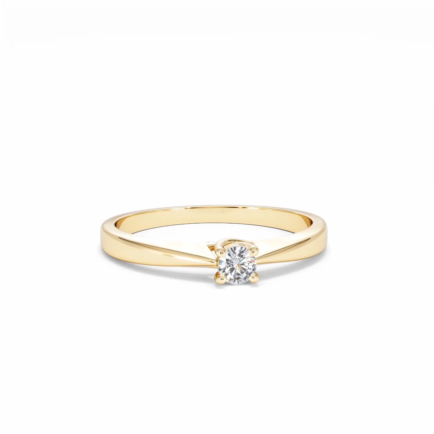 Naomi Lab Diamond Engagement Ring 0.15ct H/Si in 18K Gold Vermeil - Image 10