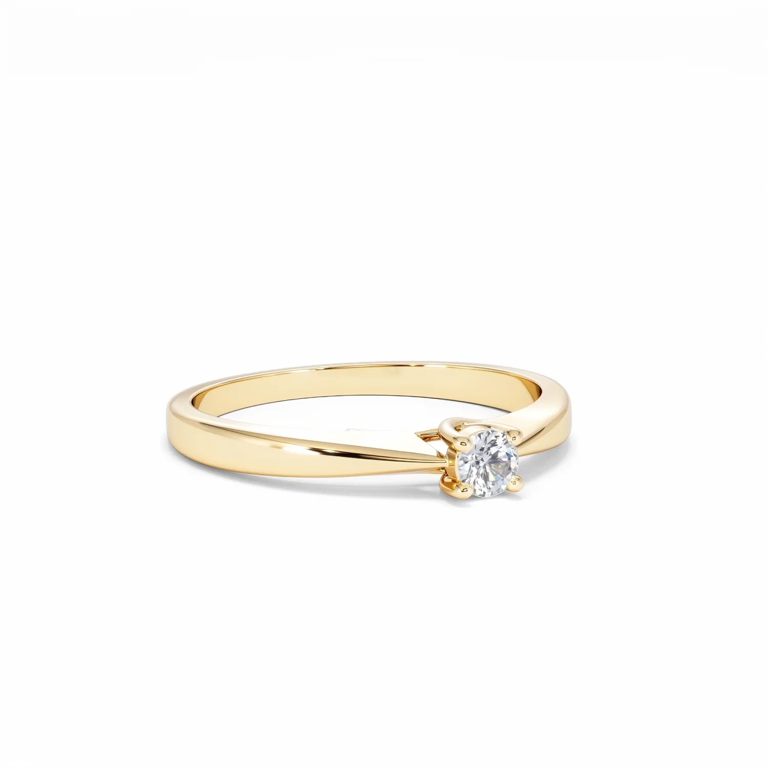 Naomi Lab Diamond Engagement Ring 0.15ct H/Si in 18K Gold Vermeil - Image 14