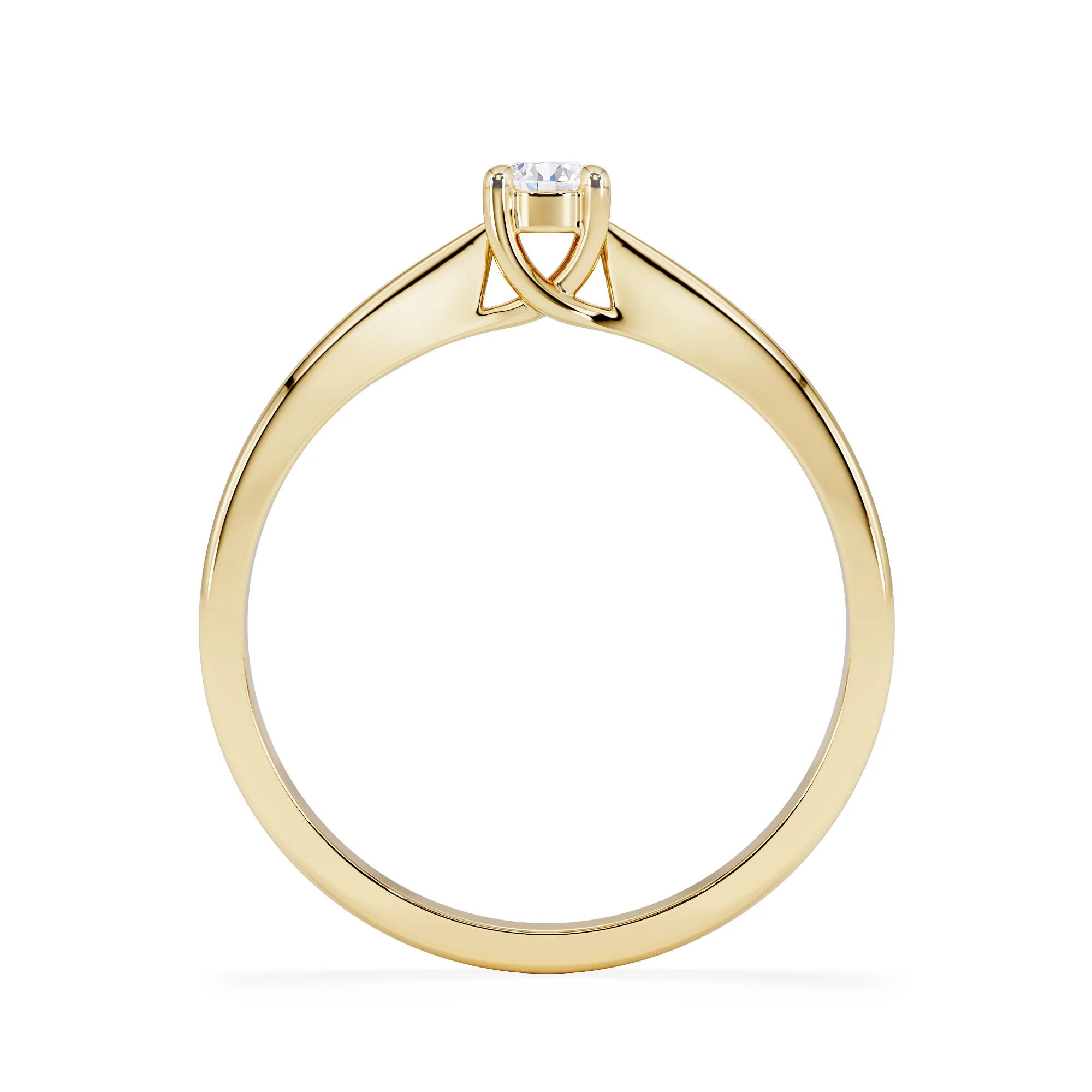 Naomi Lab Diamond Engagement Ring 0.15ct H/Si in 18K Gold Vermeil - Image 3