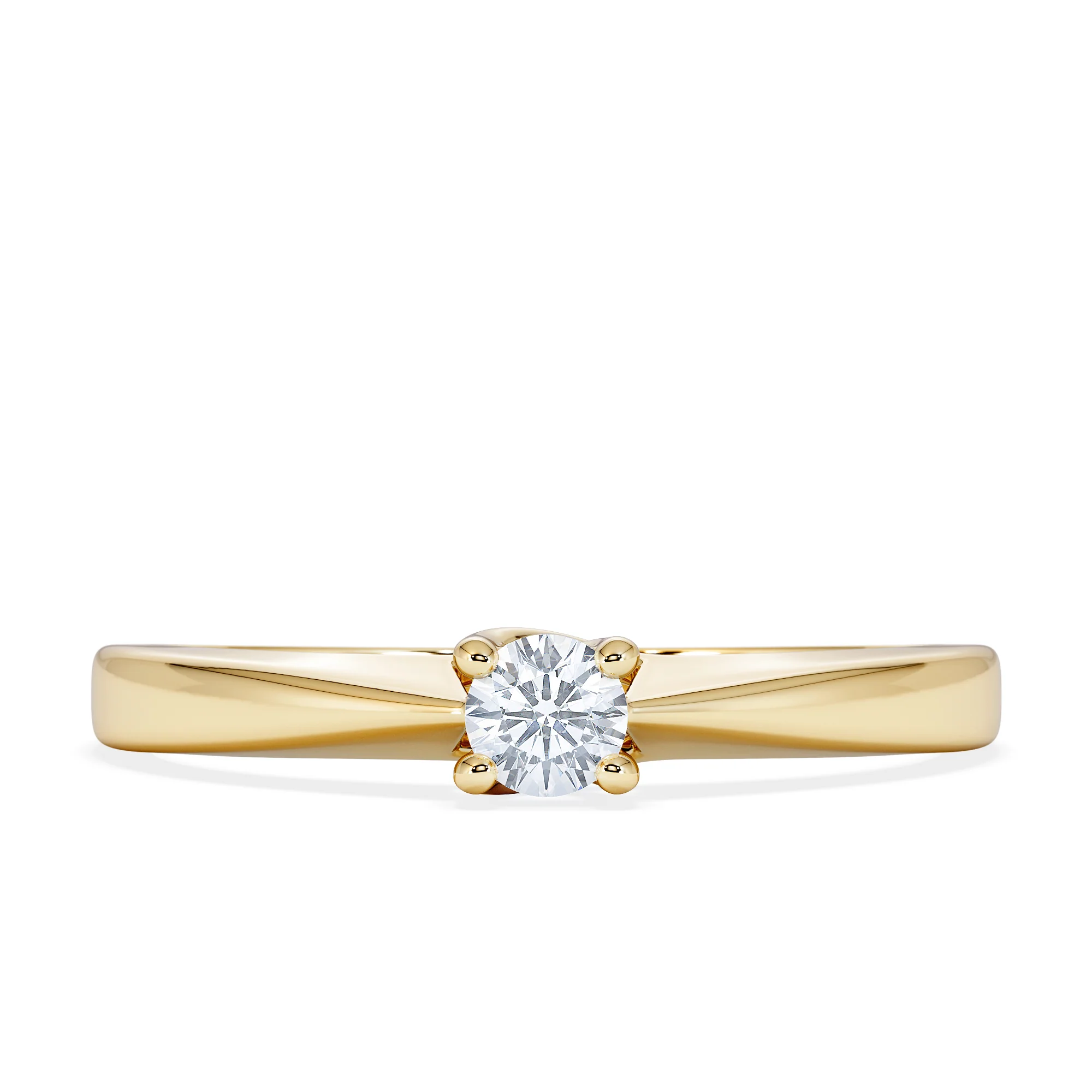 Naomi Lab Diamond Engagement Ring 0.15ct H/Si in 18K Gold Vermeil - Image 5