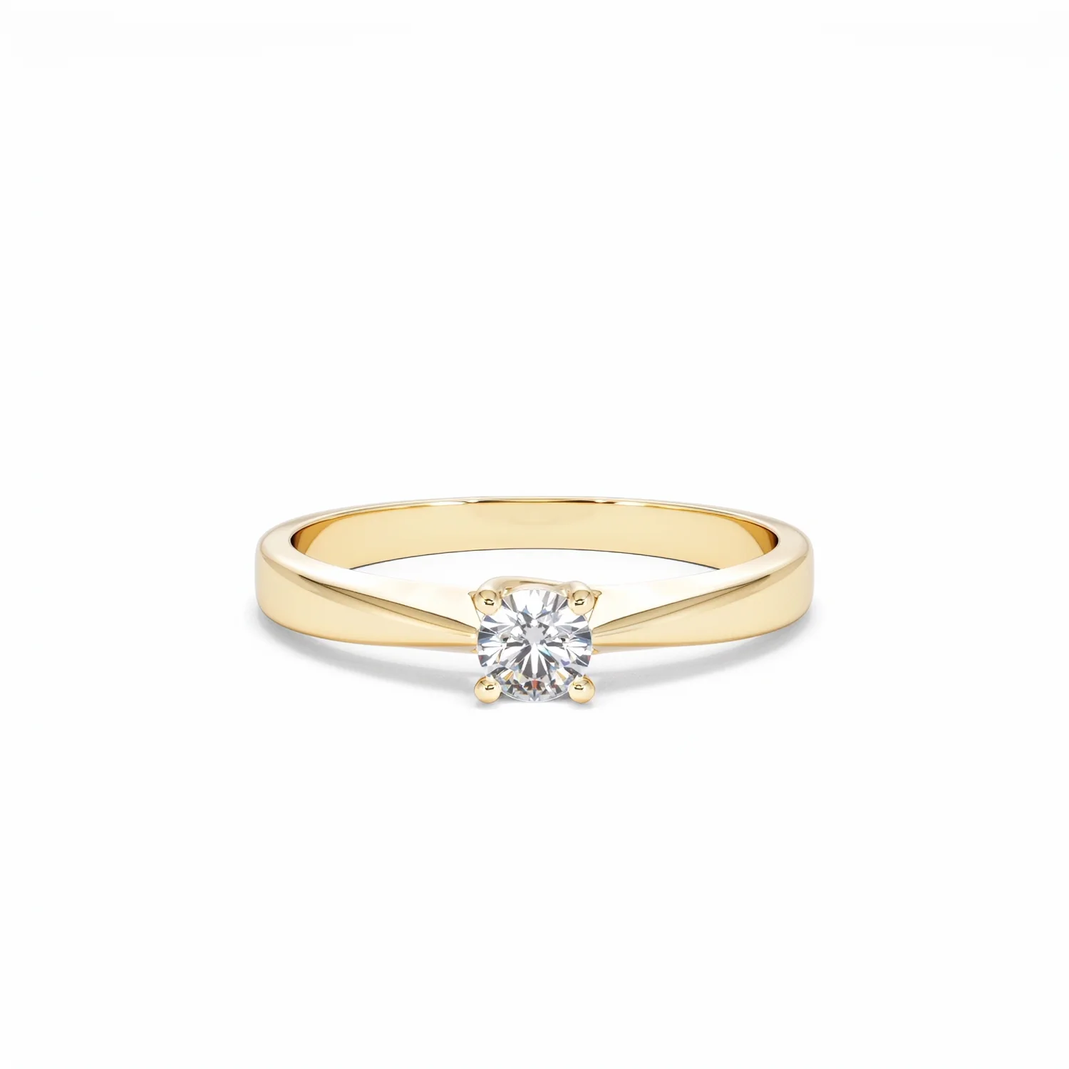 Naomi Lab Diamond Engagement Ring 0.25ct H/Si in 18K Gold Vermeil - Image 8