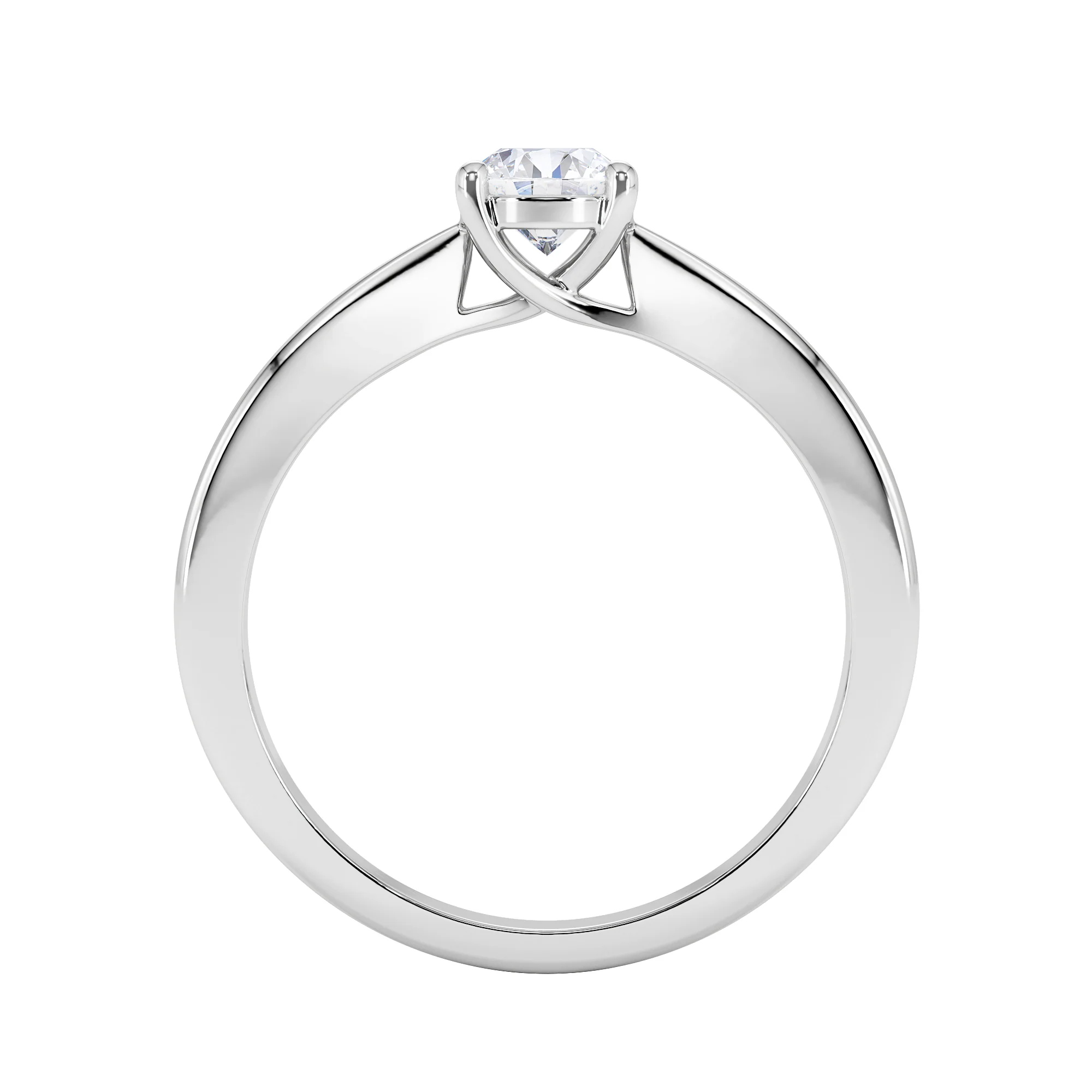 Naomi Lab Diamond Engagement Ring 0.50ct H/Si 9K White Gold - Image 3