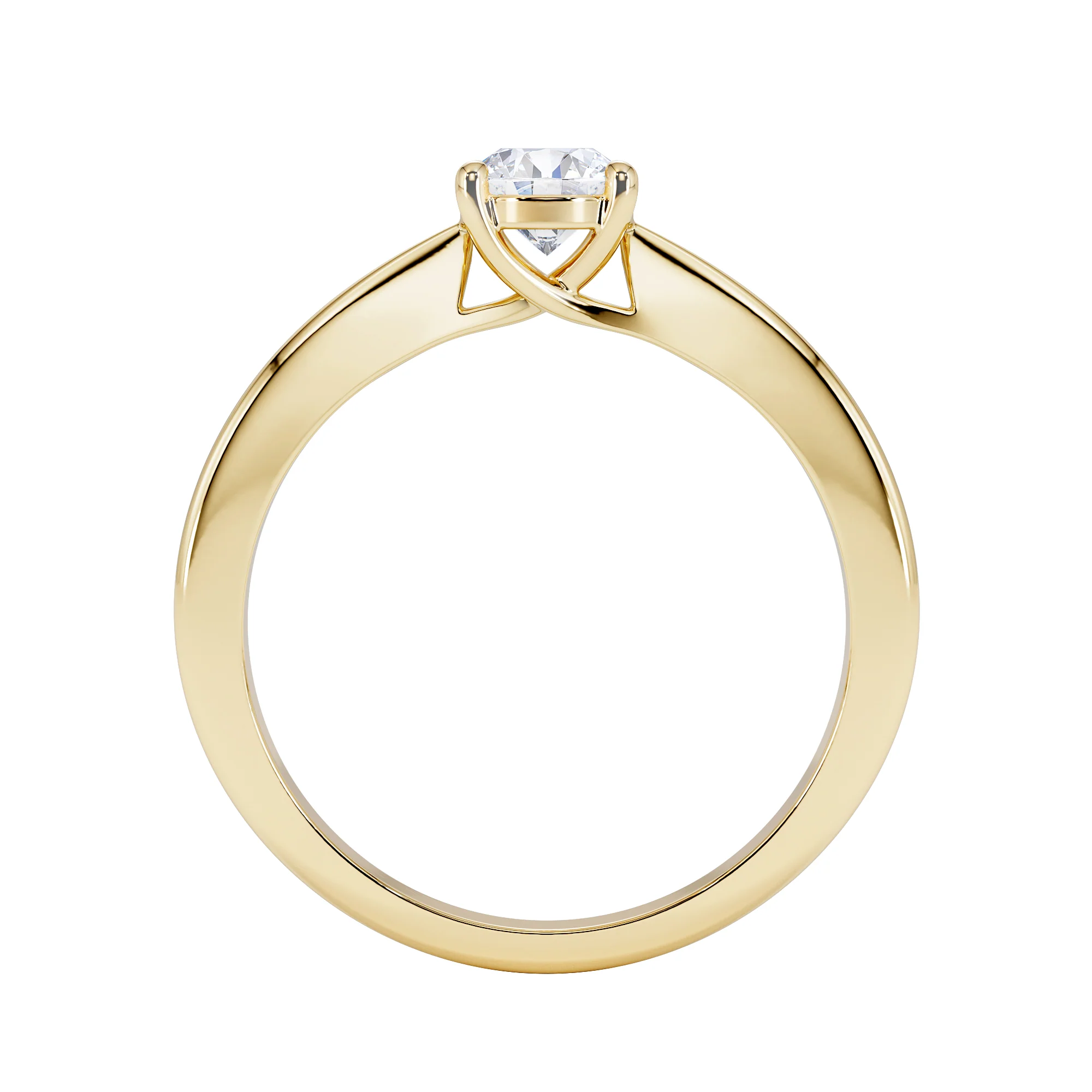 Naomi Lab Diamond Engagement Ring 0.50ct H/Si in 18K Gold Vermeil - Image 3