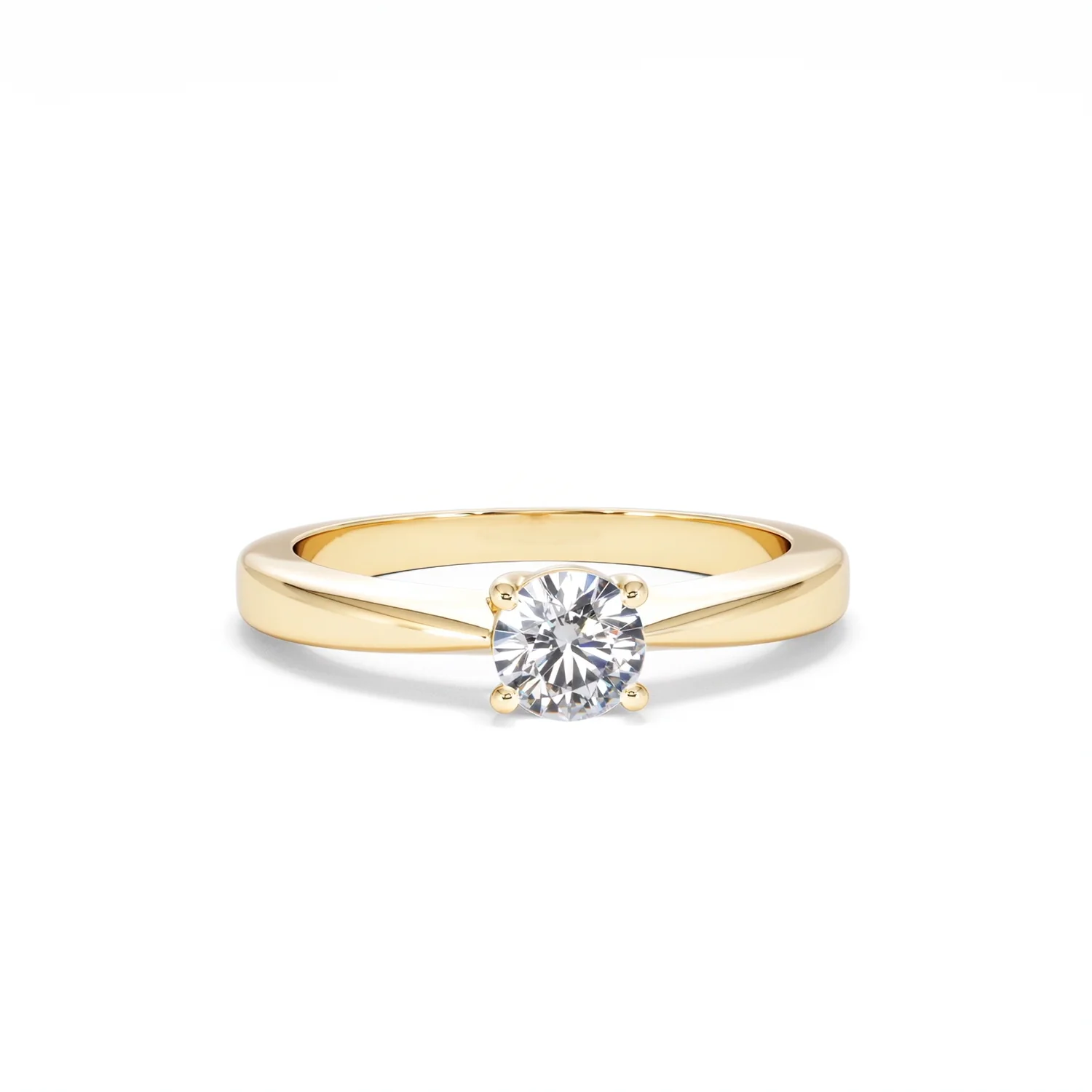 Naomi Lab Diamond Engagement Ring 0.50ct H/Si in 18K Gold Vermeil - Image 9