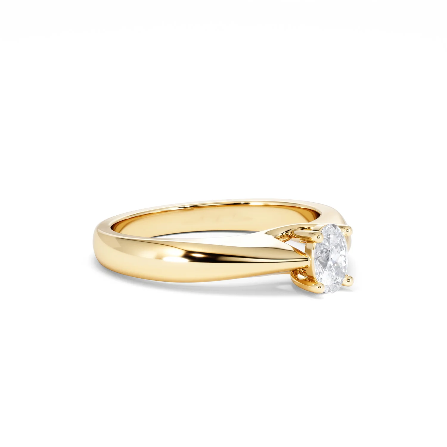 Naomi Oval Cut Lab Diamond Engagement Ring 0.33ct H/SI in 18k Gold Vermeil - Image 19