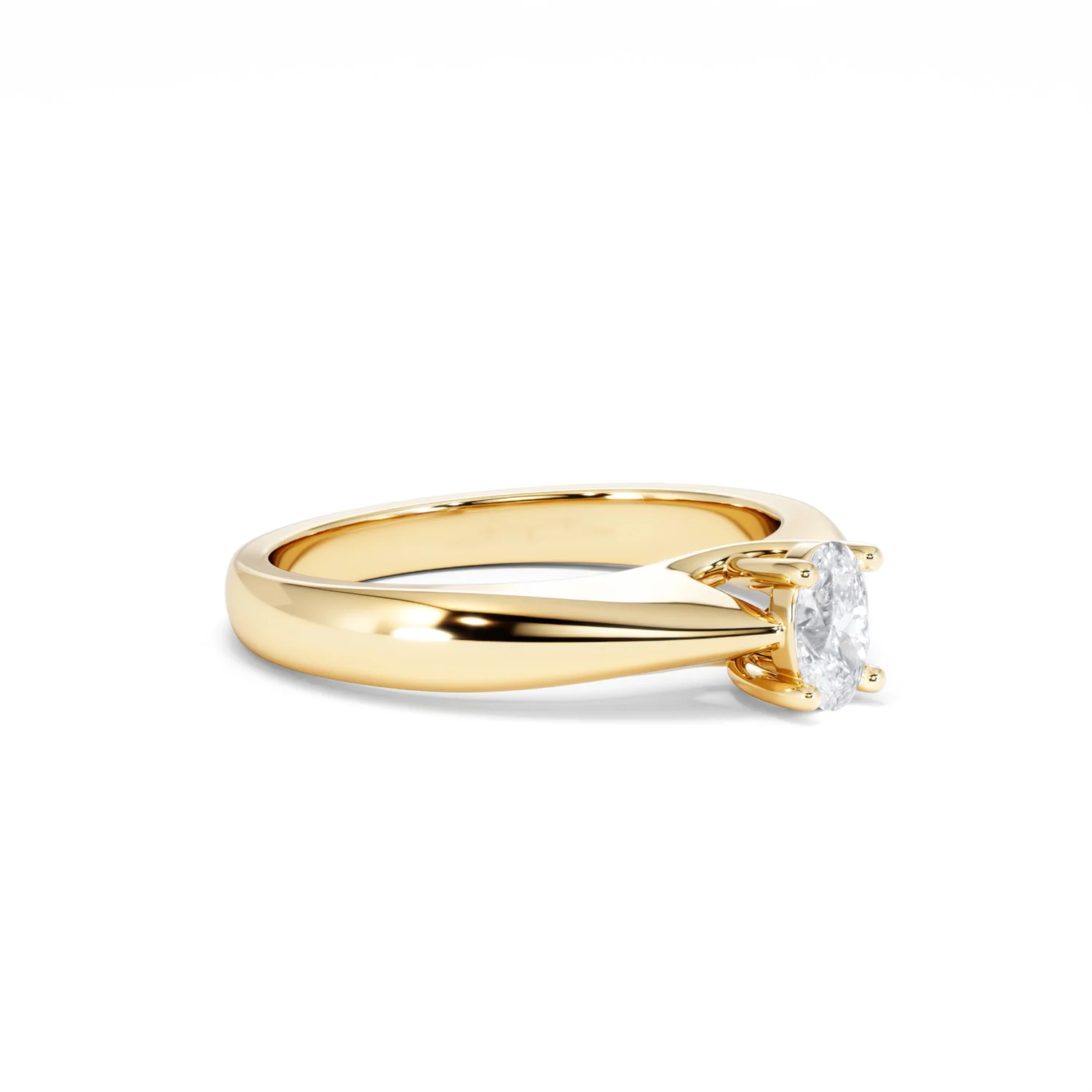 Naomi Oval Cut Lab Diamond Engagement Ring 0.33ct H/SI in 18k Gold Vermeil - Image 20