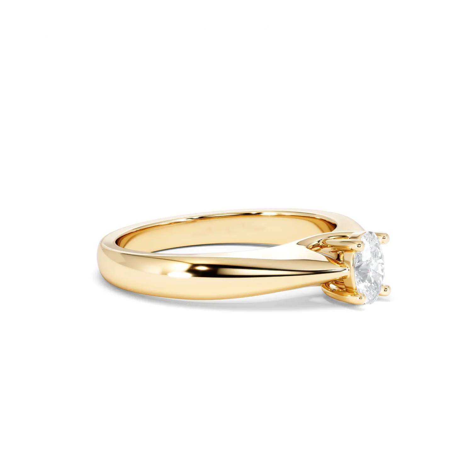 Naomi Oval Cut Lab Diamond Engagement Ring 0.33ct H/SI in 18k Gold Vermeil - Image 21