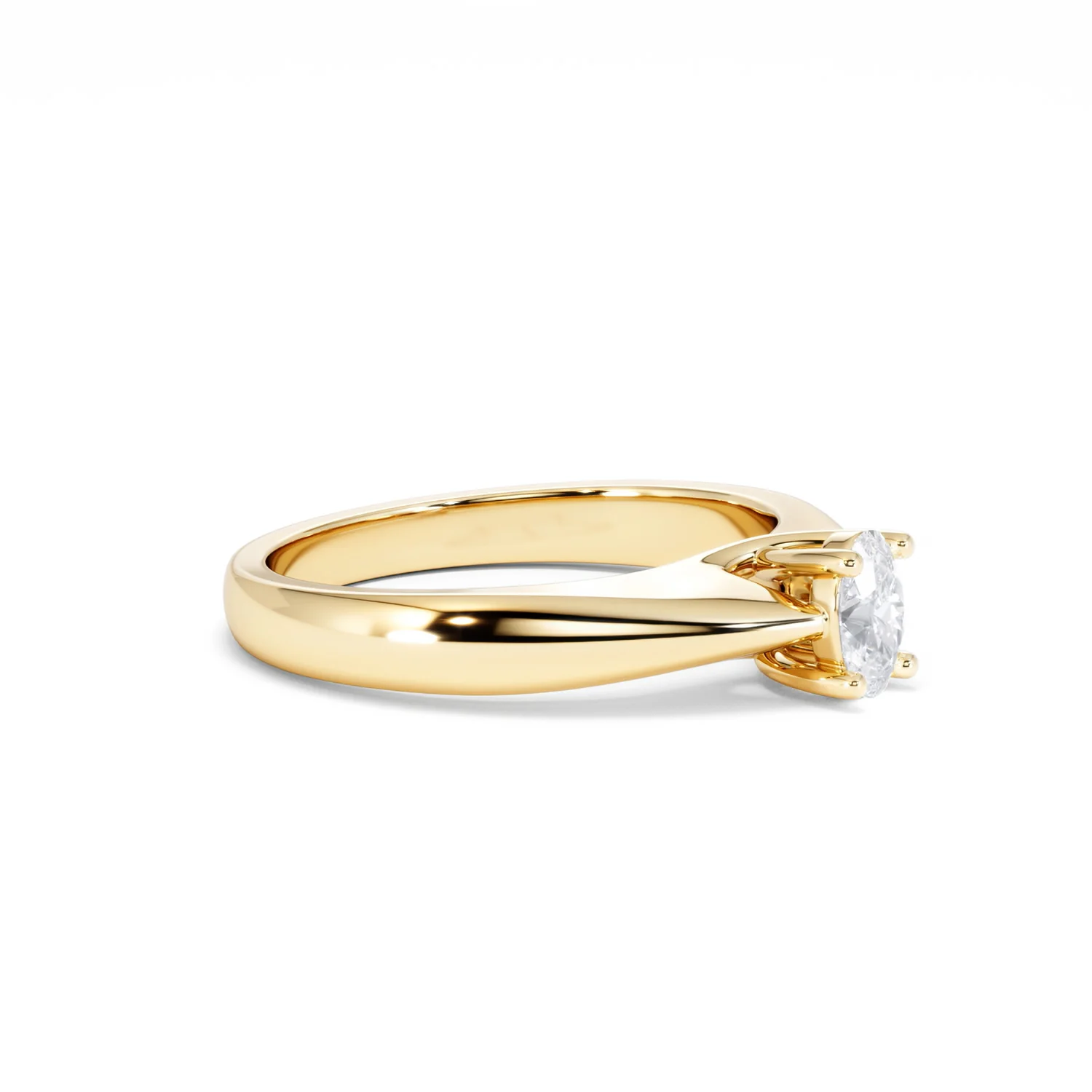 Naomi Oval Cut Lab Diamond Engagement Ring 0.33ct H/SI in 18k Gold Vermeil - Image 22