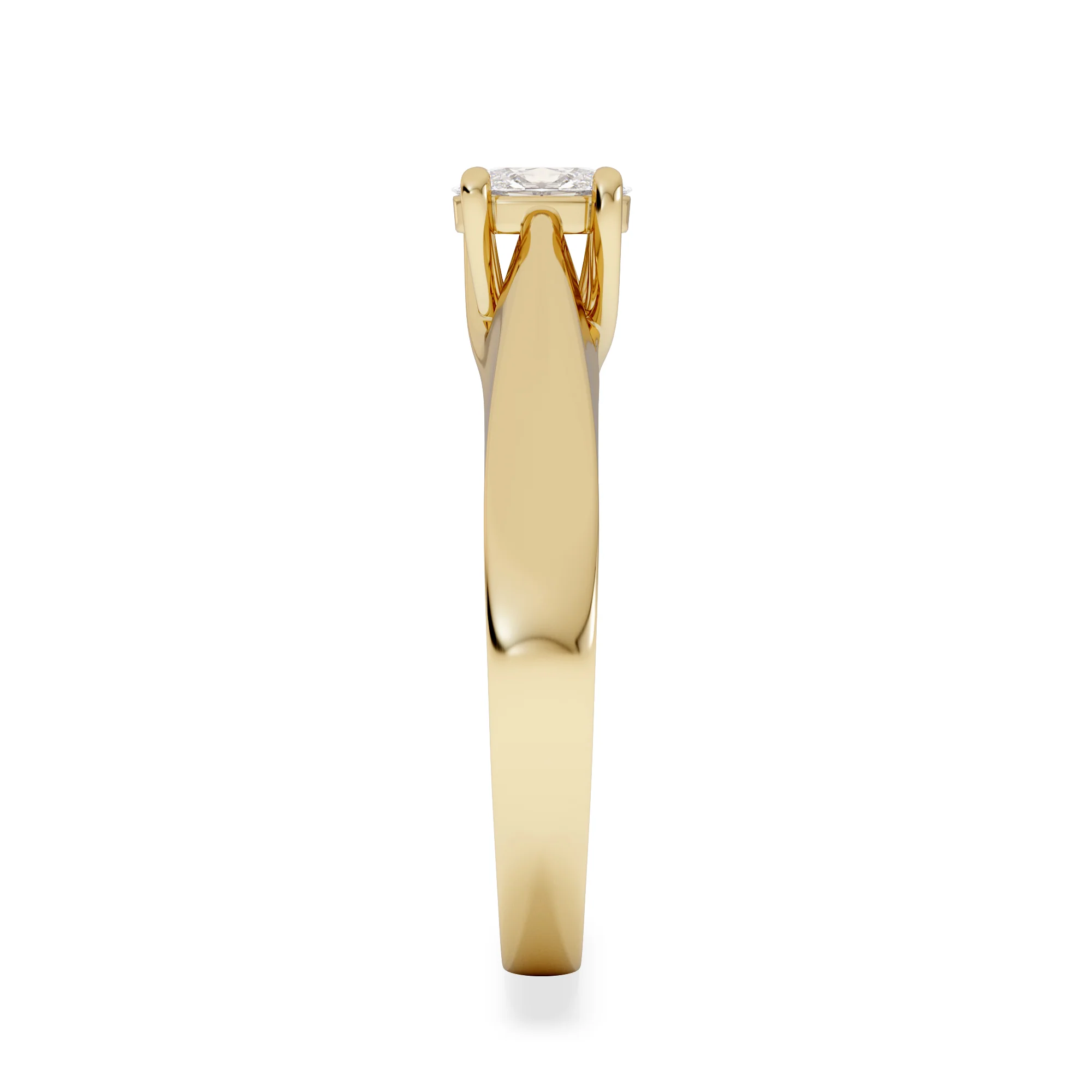 Naomi Oval Cut Lab Diamond Engagement Ring 0.33ct H/SI in 18k Gold Vermeil - Image 5