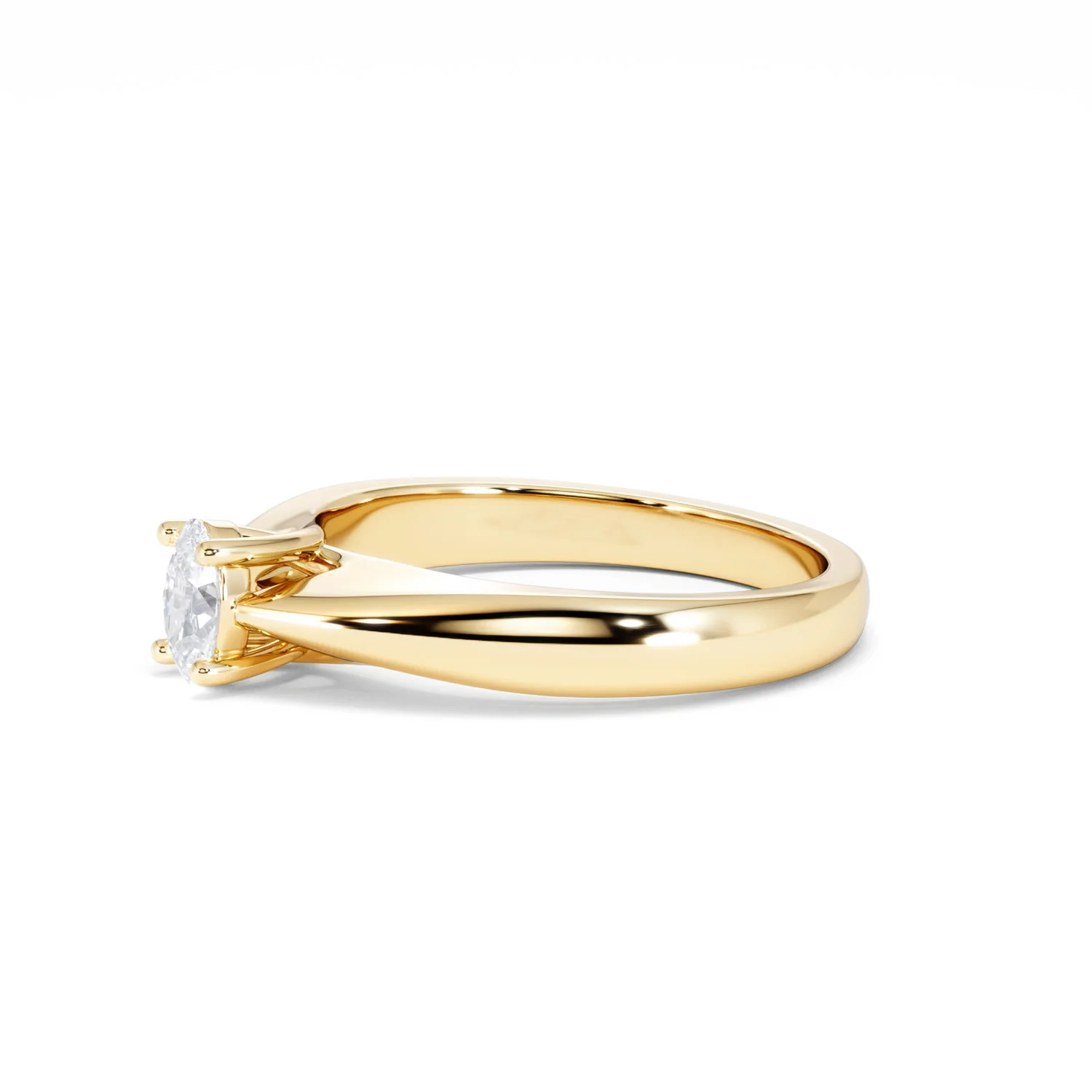 Naomi Oval Cut Lab Diamond Engagement Ring 0.33ct H/SI in 18k Gold Vermeil - Image 76