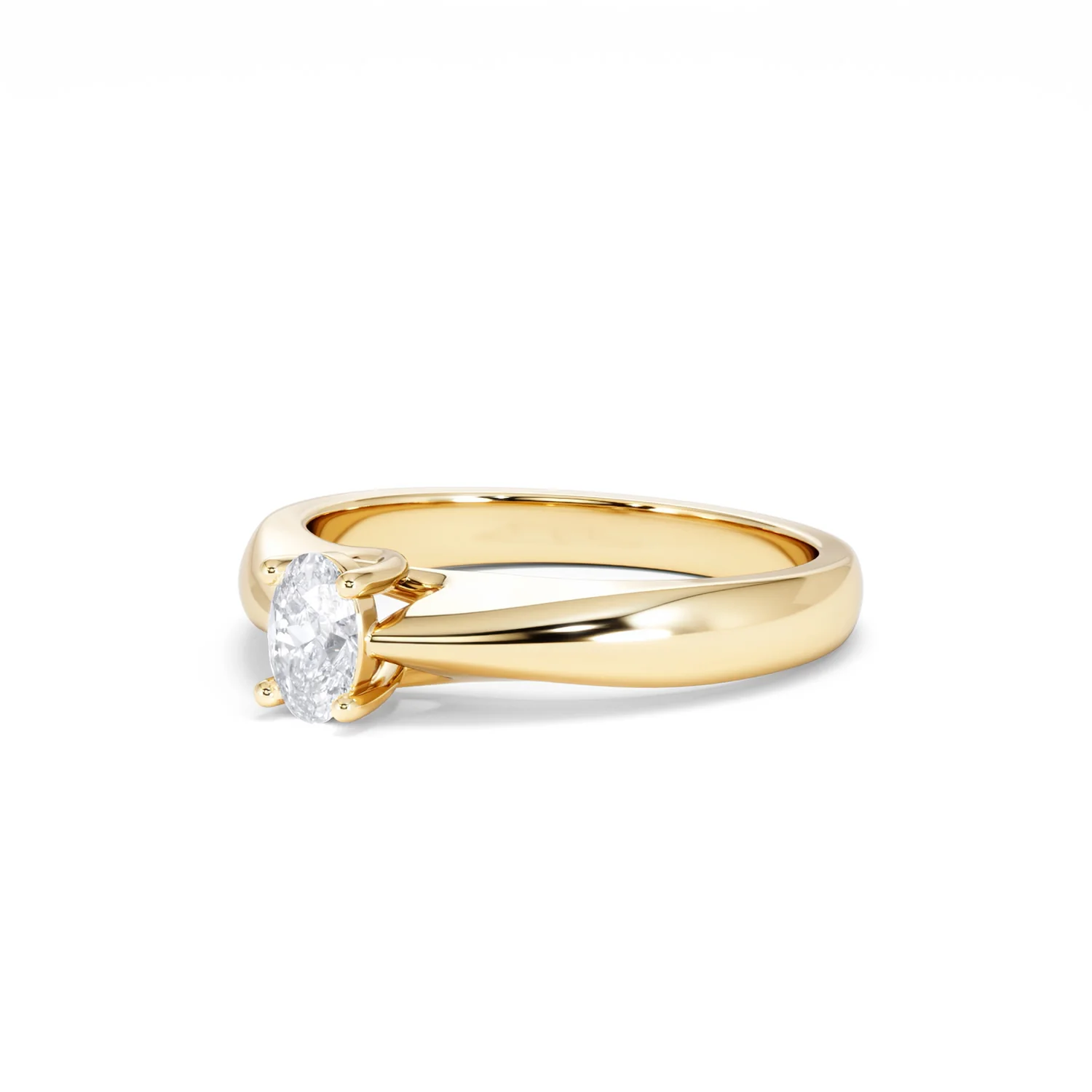 Naomi Oval Cut Lab Diamond Engagement Ring 0.33ct H/SI in 18k Gold Vermeil - Image 82