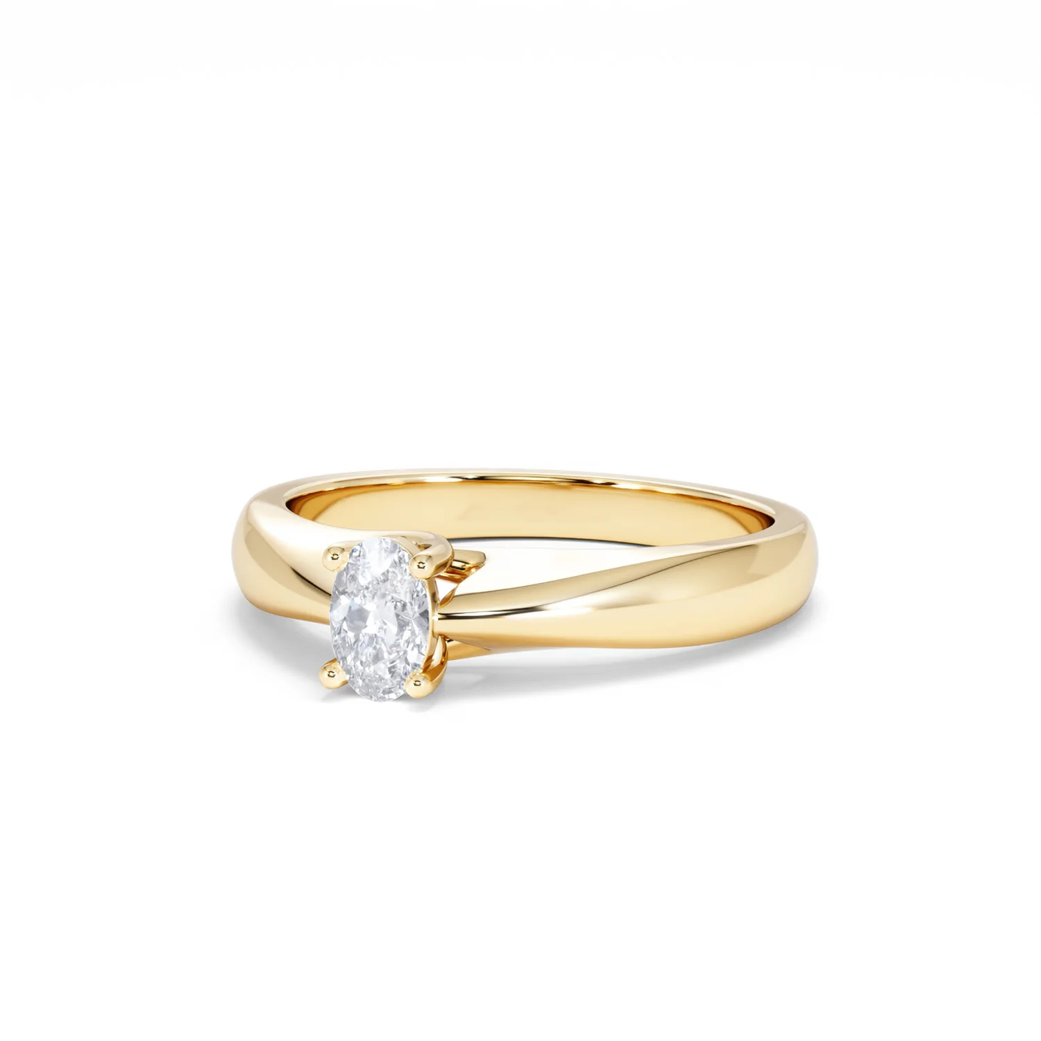 Naomi Oval Cut Lab Diamond Engagement Ring 0.33ct H/SI in 18k Gold Vermeil - Image 85