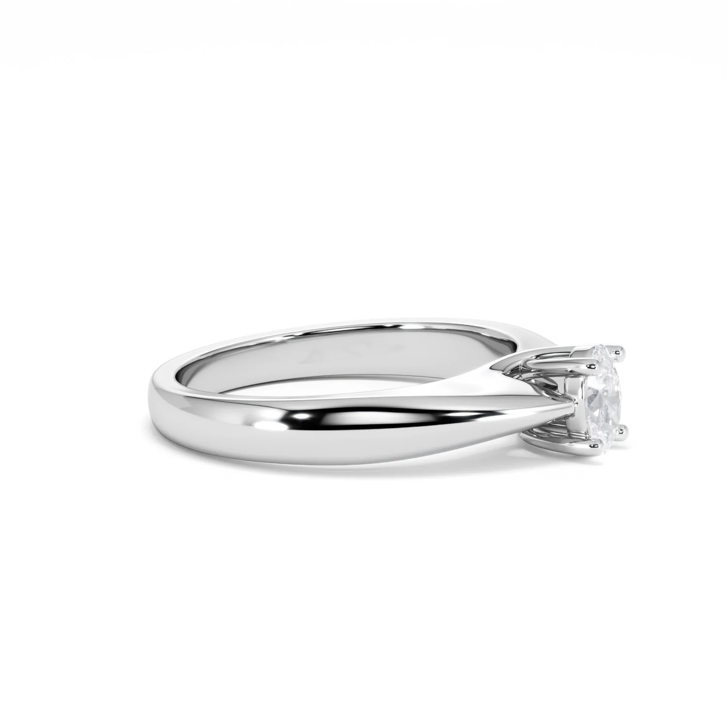 Naomi Oval Cut Lab Diamond Engagement Ring 0.33ct H/SI in 925 Silver - Image 24
