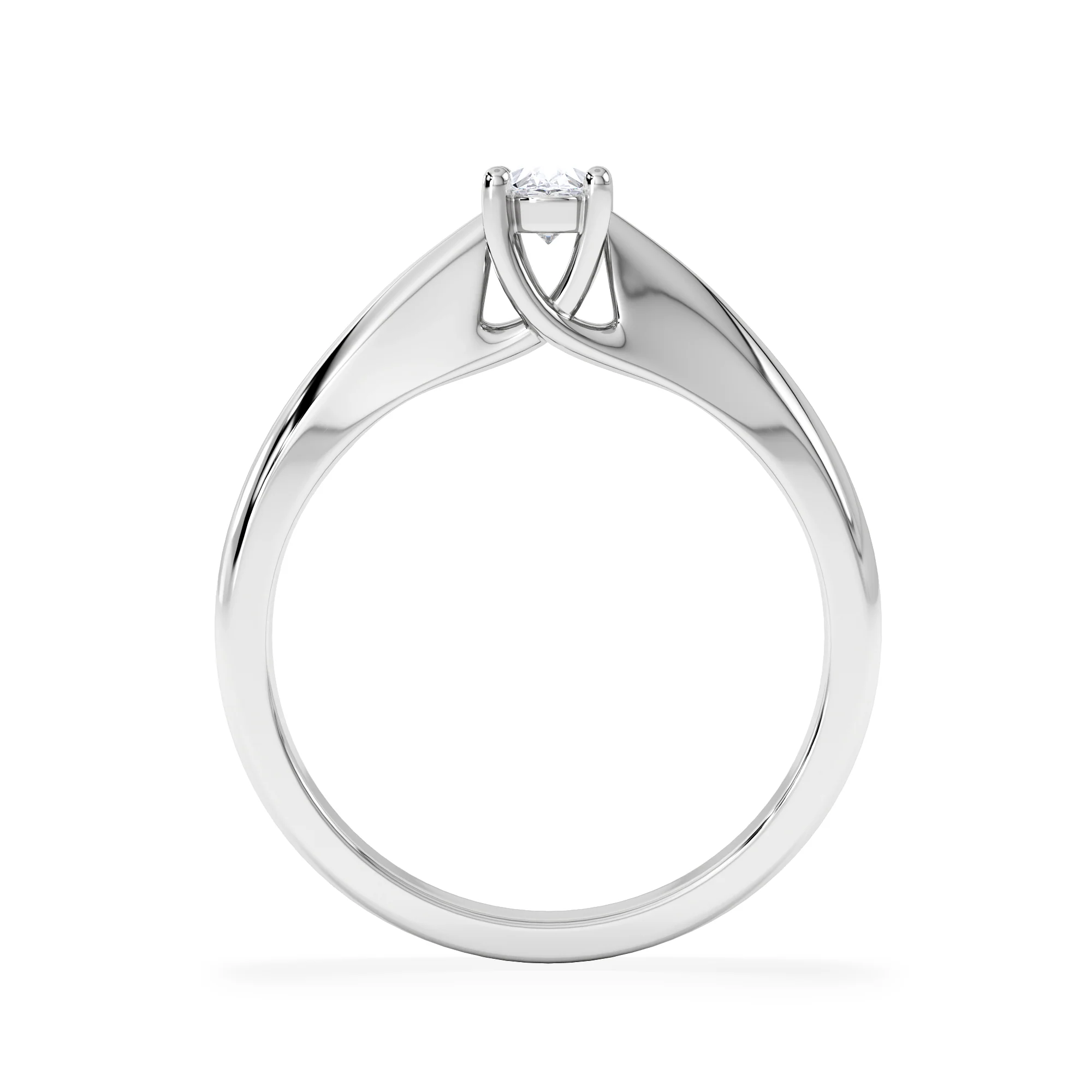 Naomi Oval Cut Lab Diamond Engagement Ring 0.33ct H/SI in 925 Silver - Image 3
