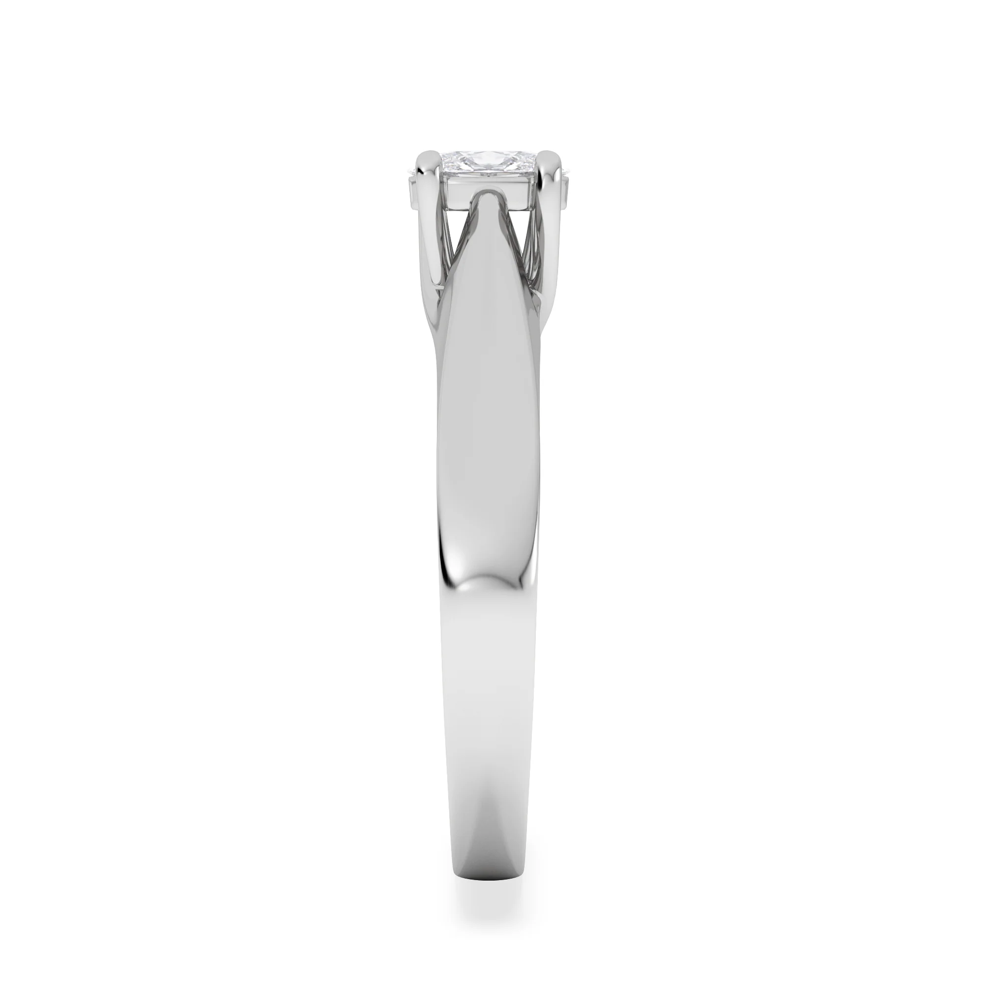 Naomi Oval Cut Lab Diamond Engagement Ring 0.33ct H/SI in 925 Silver - Image 5