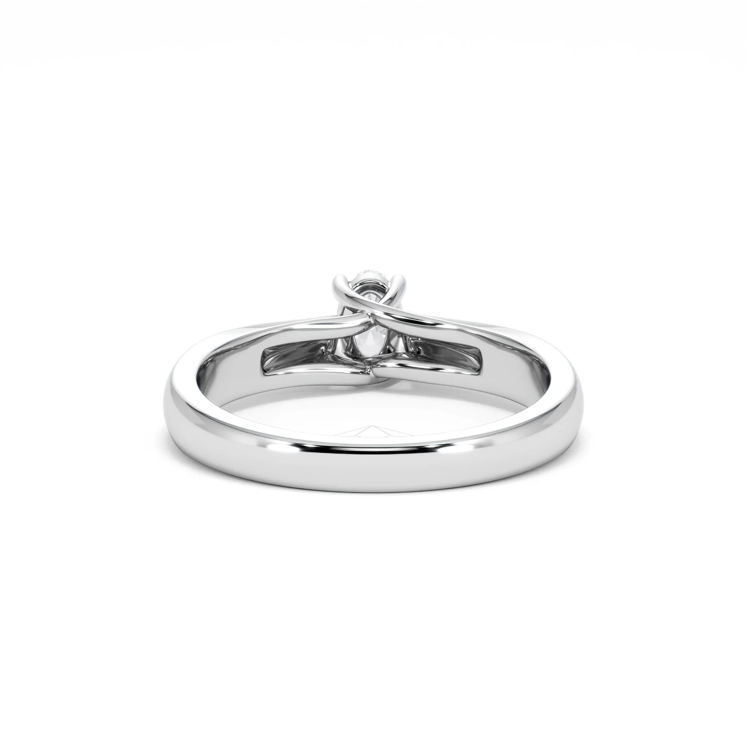 Naomi Oval Cut Lab Diamond Engagement Ring 0.33ct H/SI in 925 Silver - Image 50