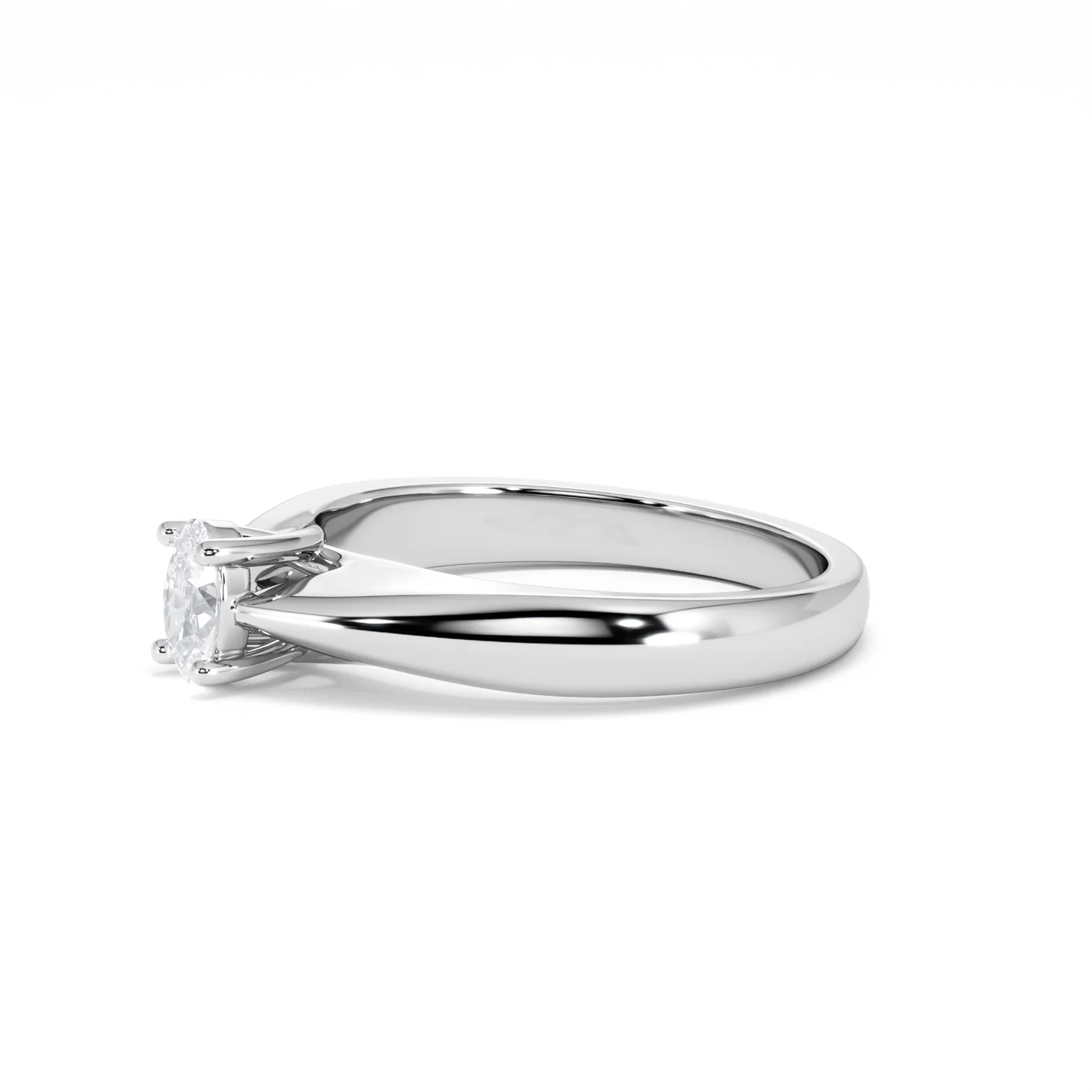 Naomi Oval Cut Lab Diamond Engagement Ring 0.33ct H/SI in 925 Silver - Image 76