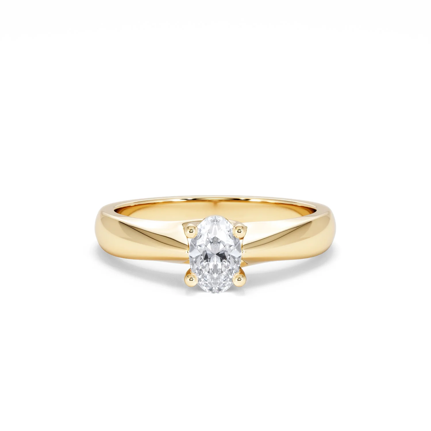 Naomi Oval Cut Lab Diamond Engagement Ring 0.50ct H/SI in 18k Gold Vermeil - Image 10