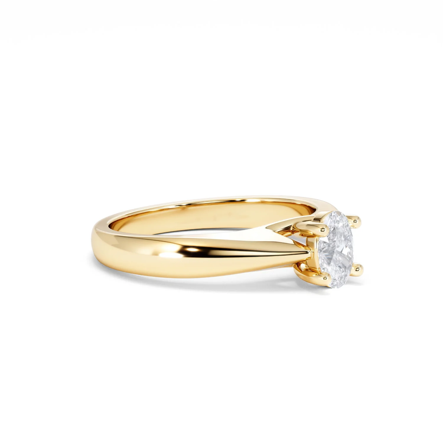 Naomi Oval Cut Lab Diamond Engagement Ring 0.50ct H/SI in 18k Gold Vermeil - Image 20