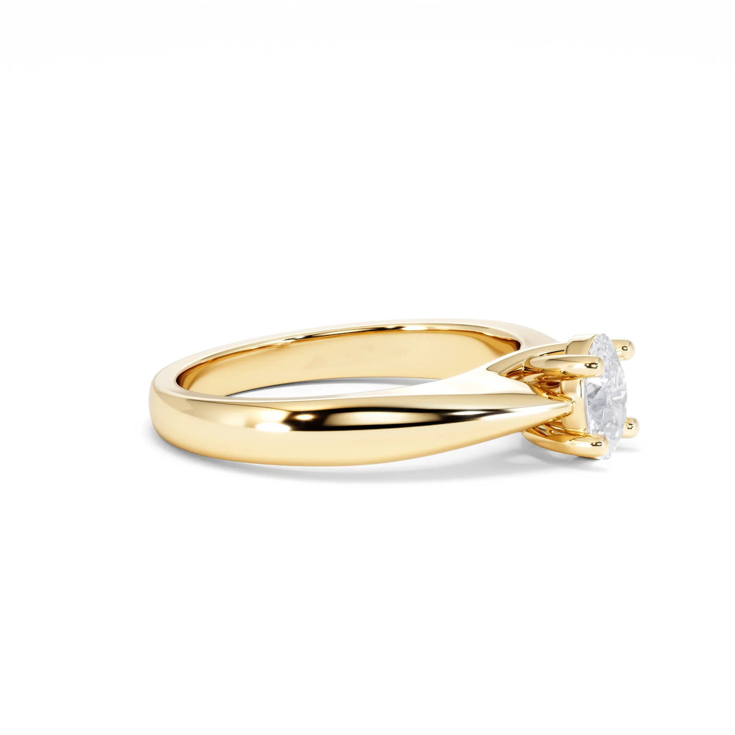 Naomi Oval Cut Lab Diamond Engagement Ring 0.50ct H/SI in 18k Gold Vermeil - Image 24