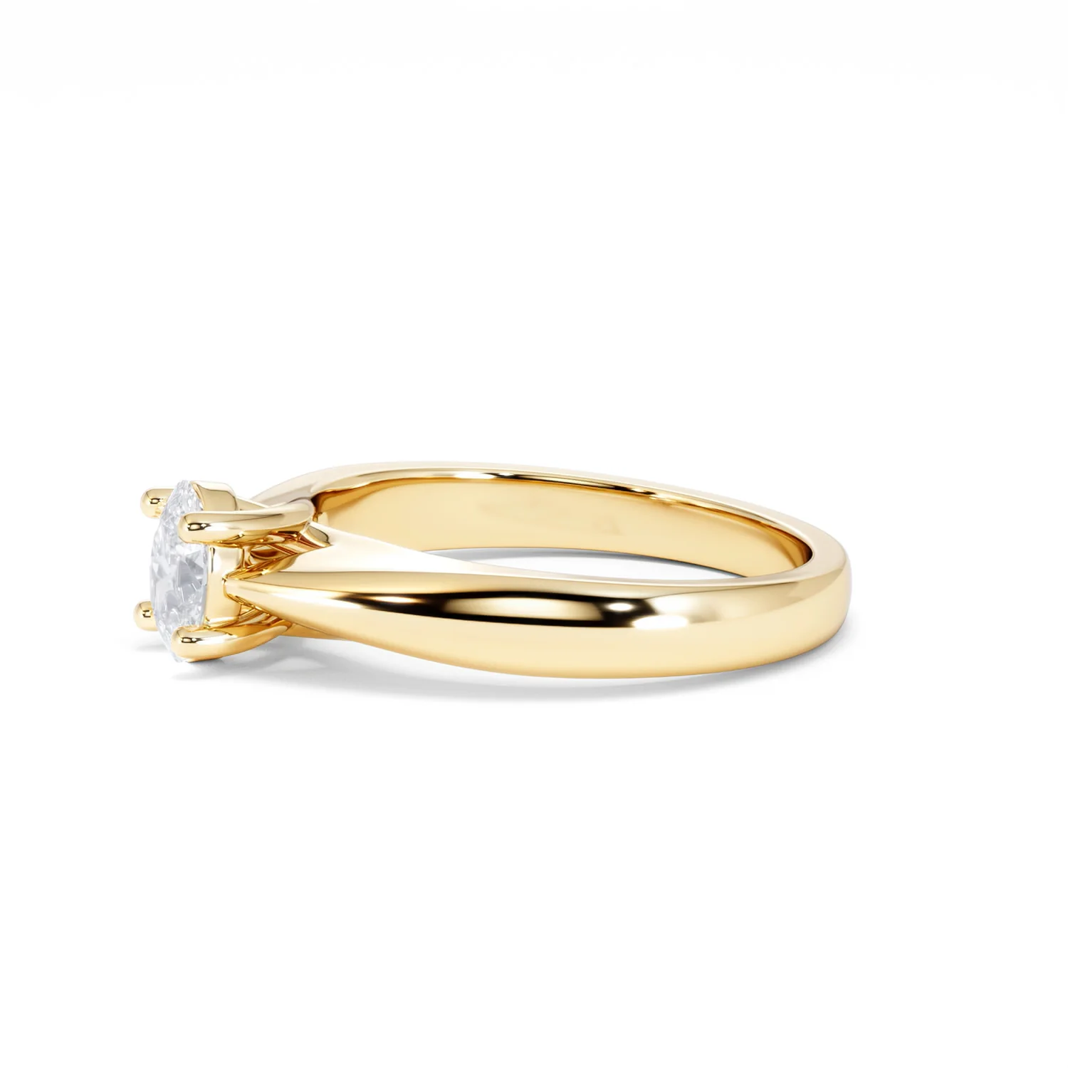 Naomi Oval Cut Lab Diamond Engagement Ring 0.50ct H/SI in 18k Gold Vermeil - Image 75