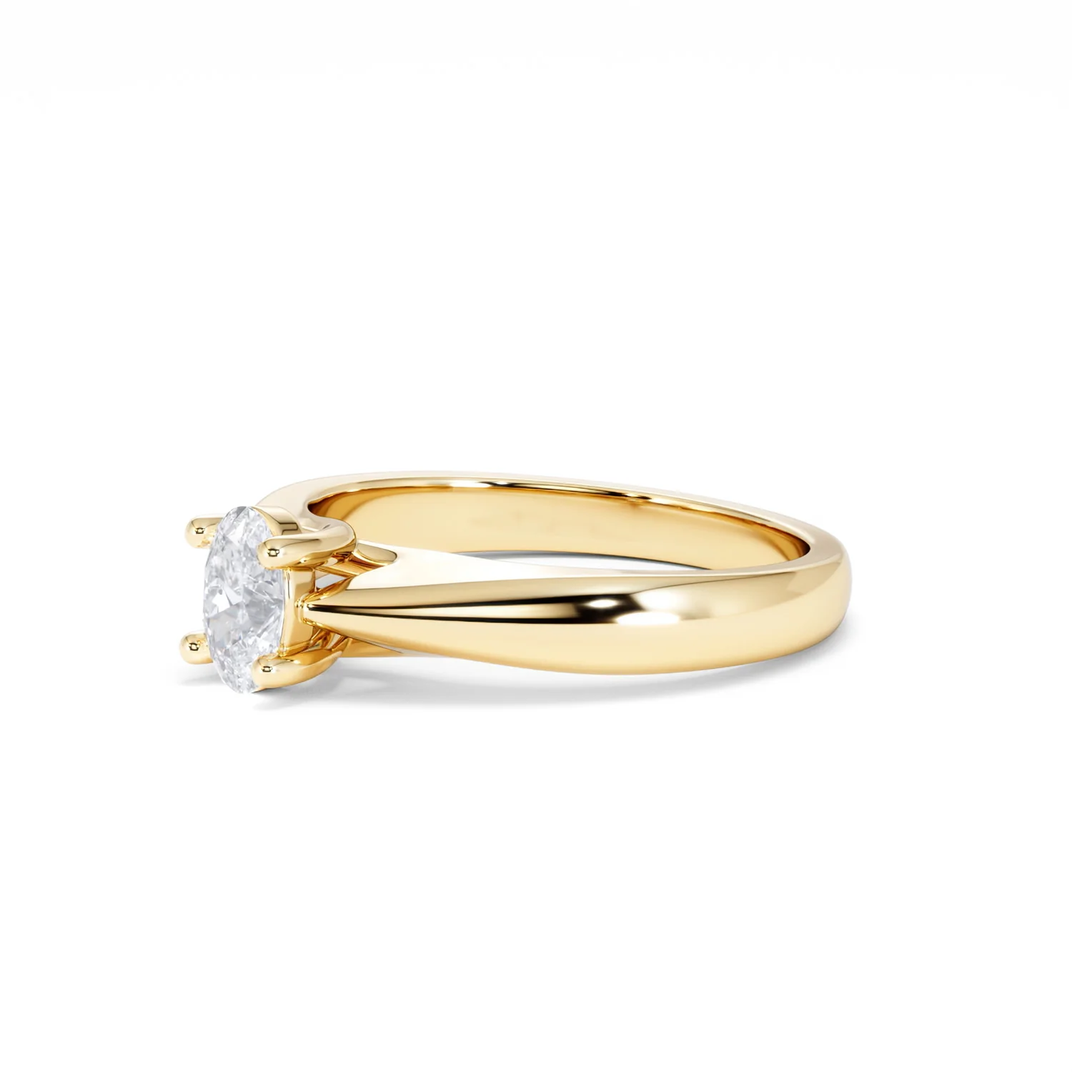 Naomi Oval Cut Lab Diamond Engagement Ring 0.50ct H/SI in 18k Gold Vermeil - Image 79