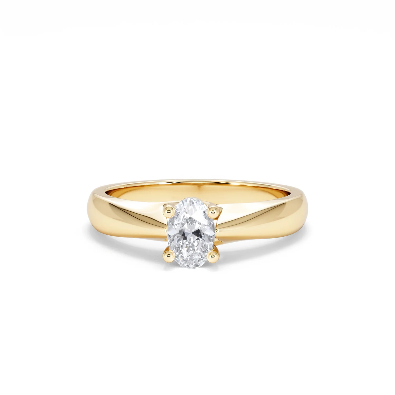 Naomi Oval Cut Lab Diamond Engagement Ring 0.50ct H/SI in 18k Gold Vermeil - Image 89