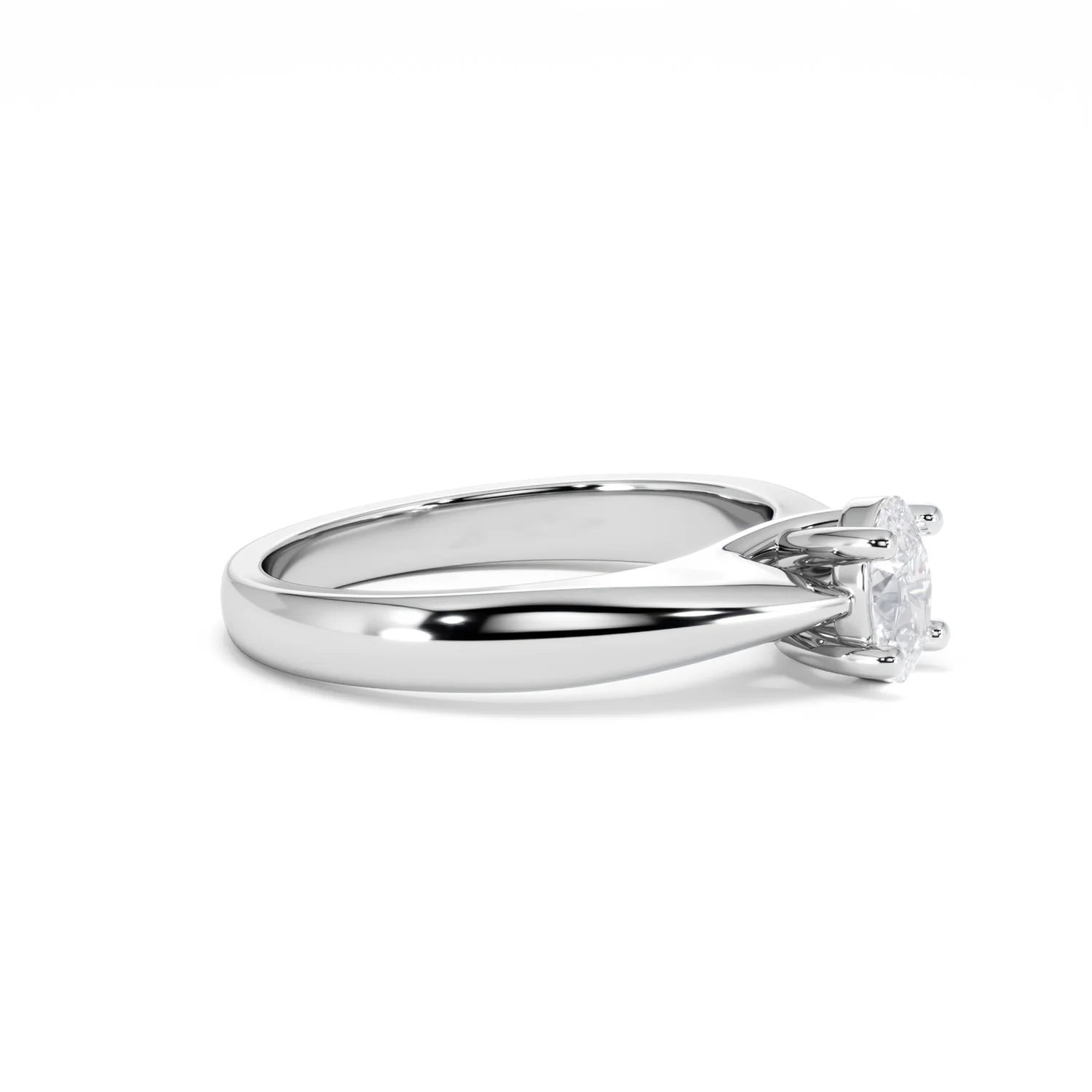 Naomi Oval Cut Lab Diamond Engagement Ring 0.50ct H/SI in 925 Silver - Image 24