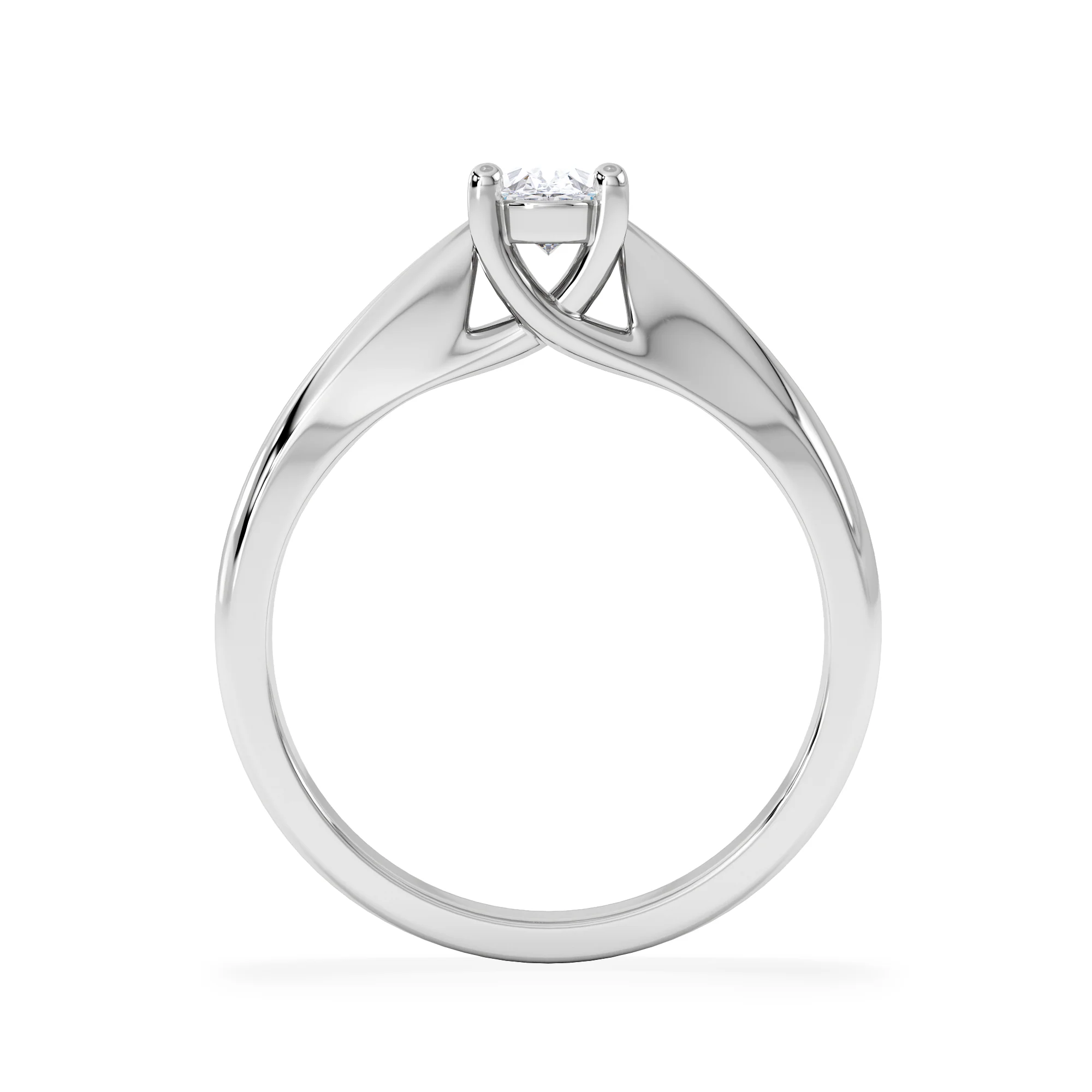 Naomi Oval Cut Lab Diamond Engagement Ring 0.50ct H/SI in 925 Silver - Image 3