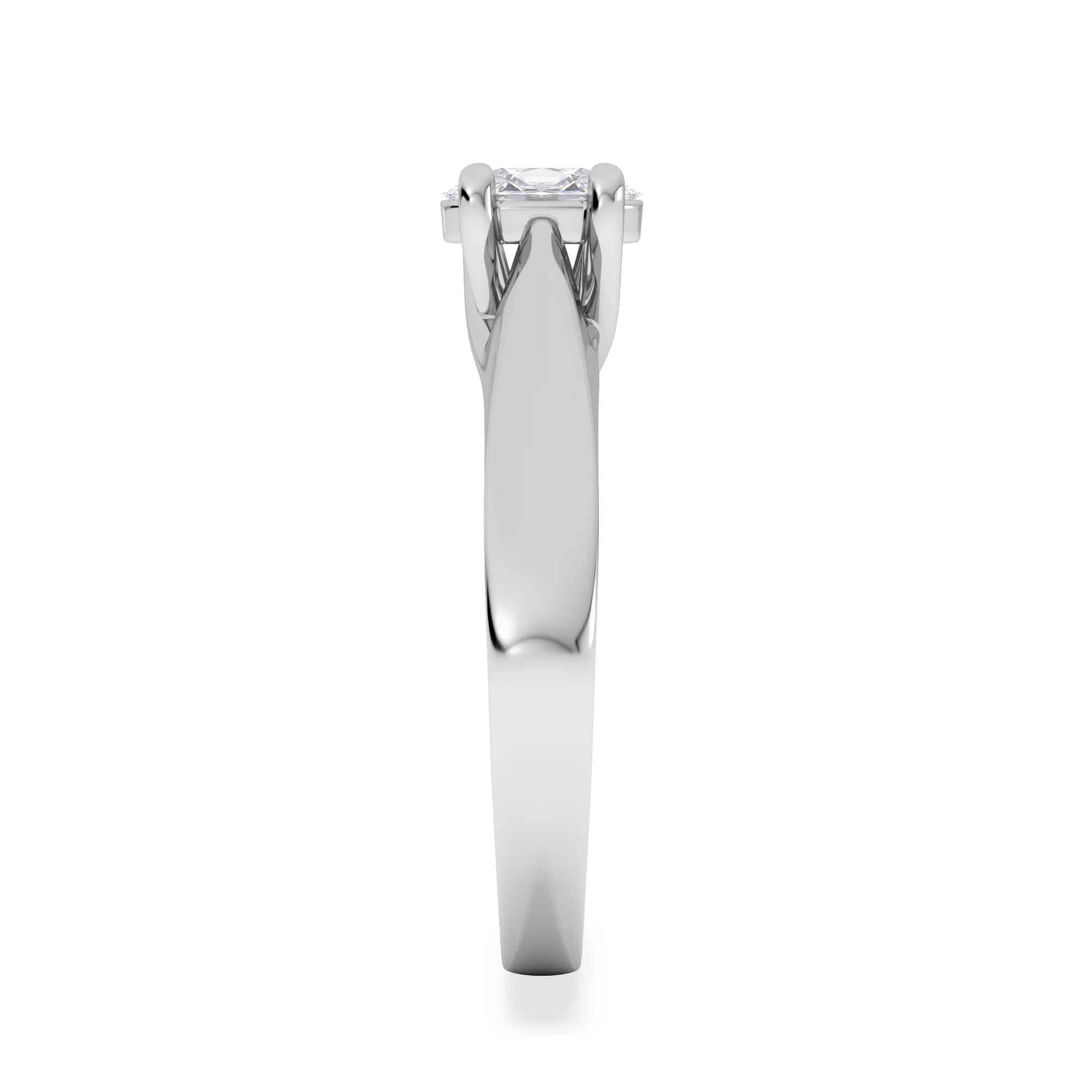Naomi Oval Cut Lab Diamond Engagement Ring 0.50ct H/SI in 925 Silver - Image 5