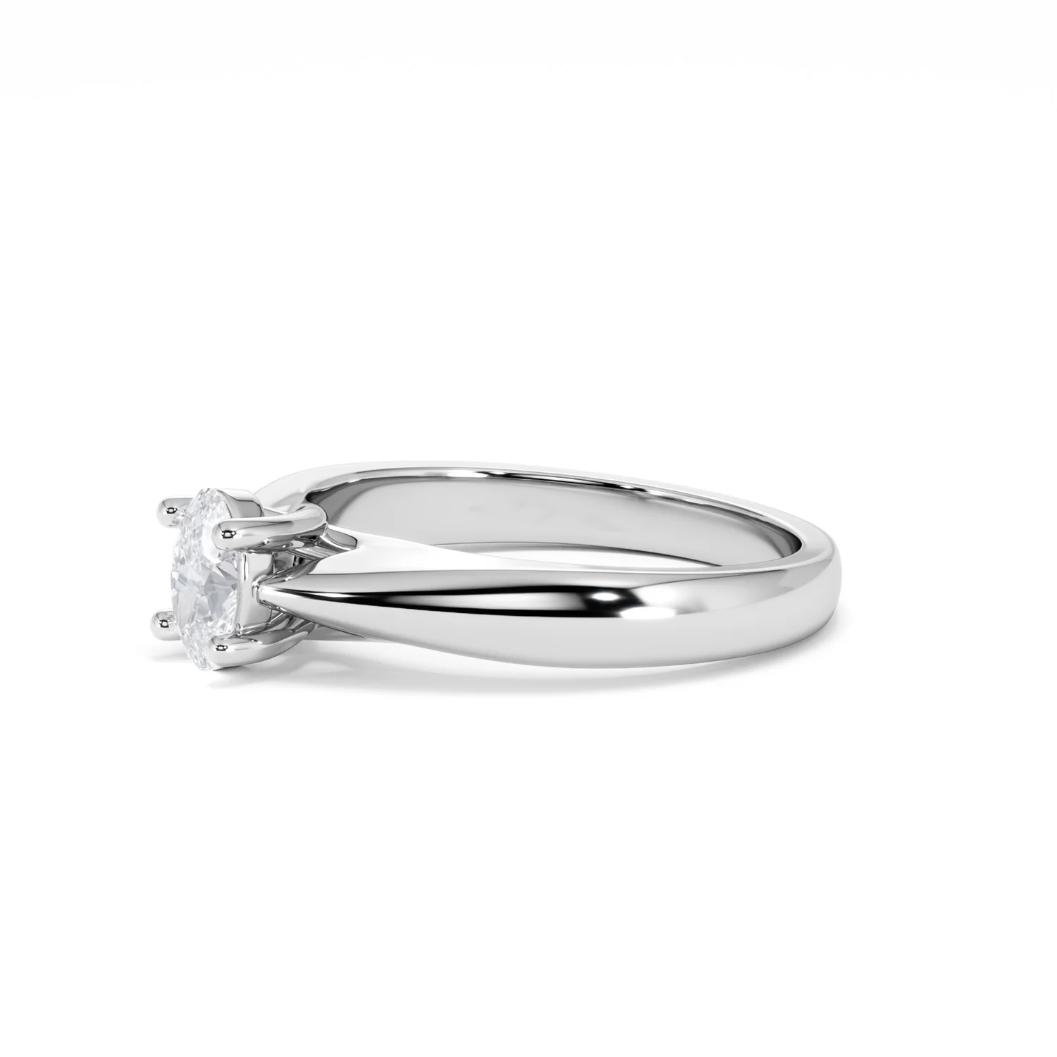 Naomi Oval Cut Lab Diamond Engagement Ring 0.50ct H/SI in 925 Silver - Image 77