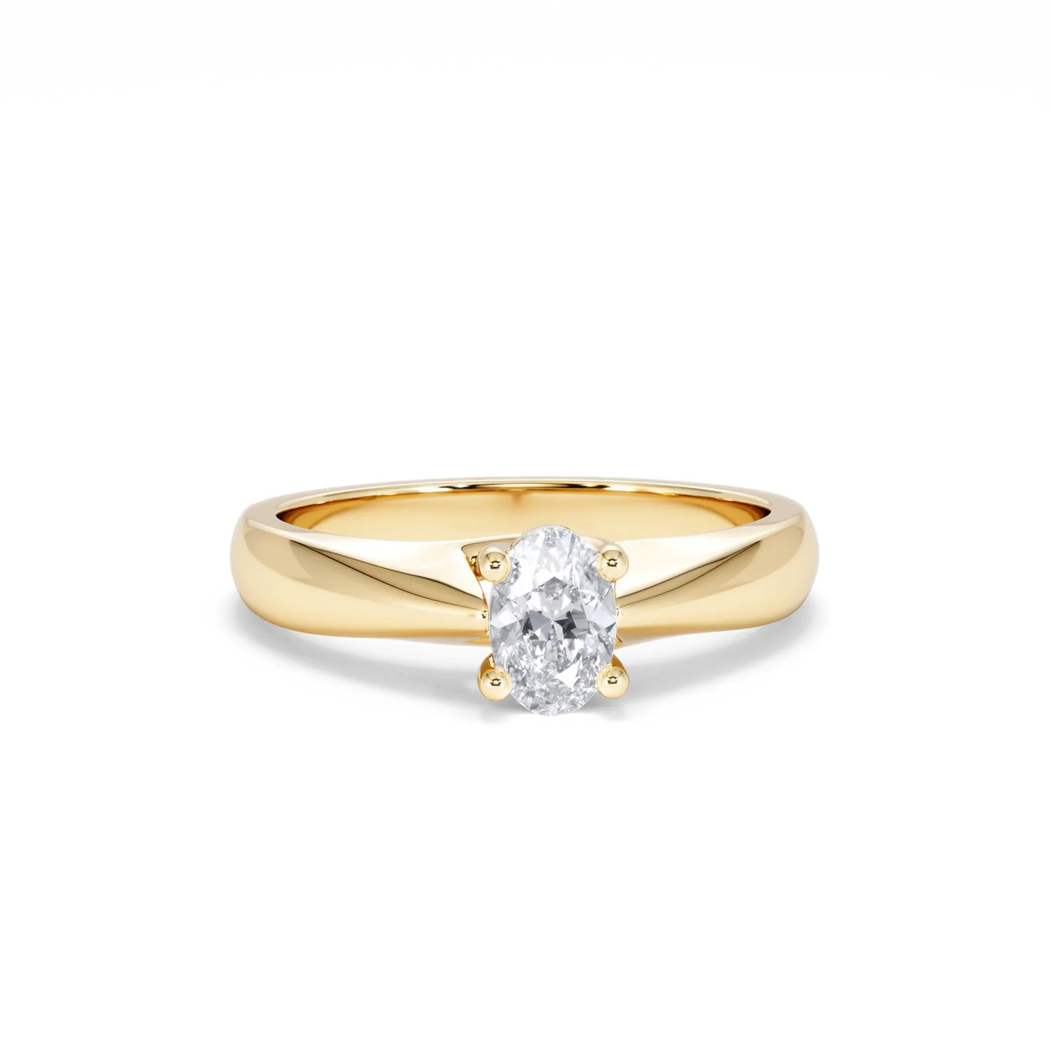 Naomi Oval Cut Lab Diamond Engagement Ring 0.50ct H/SI in 9k Gold - Image 11