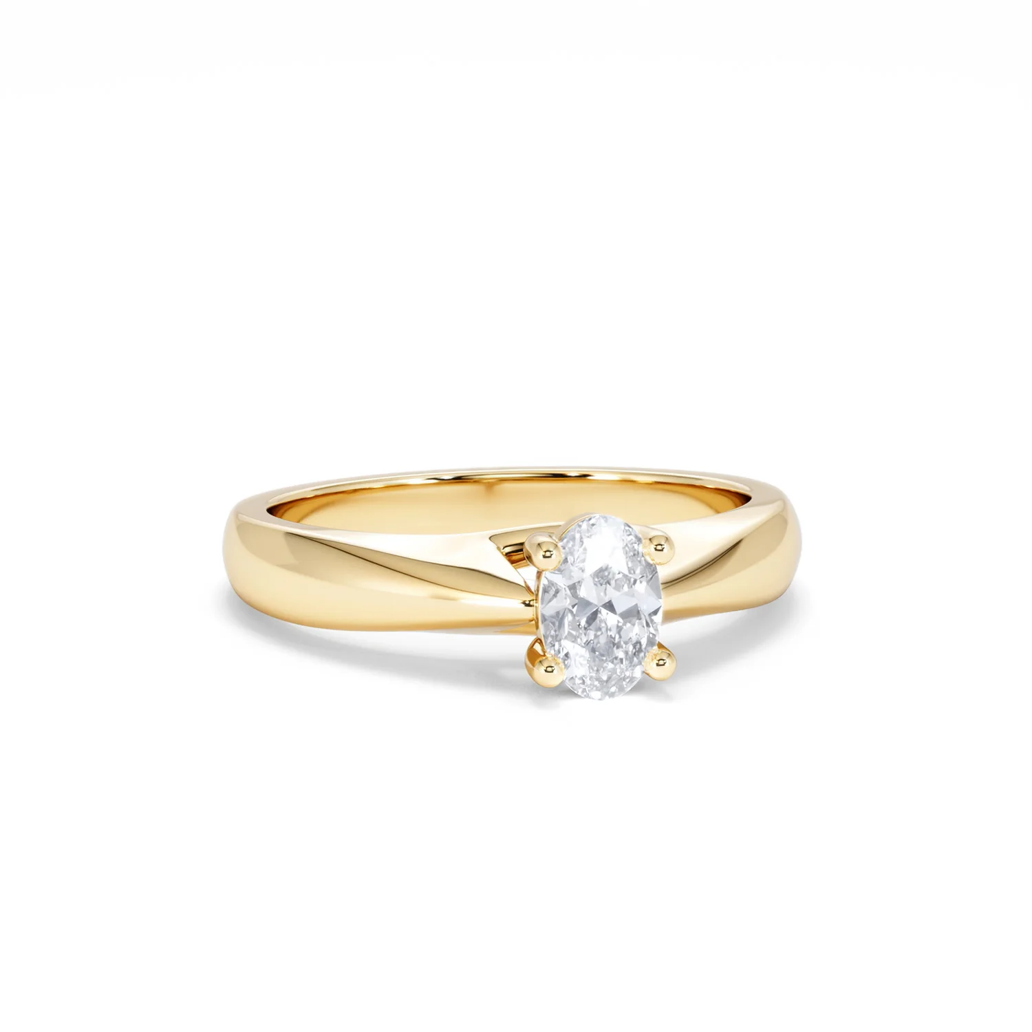 Naomi Oval Cut Lab Diamond Engagement Ring 0.50ct H/SI in 9k Gold - Image 13