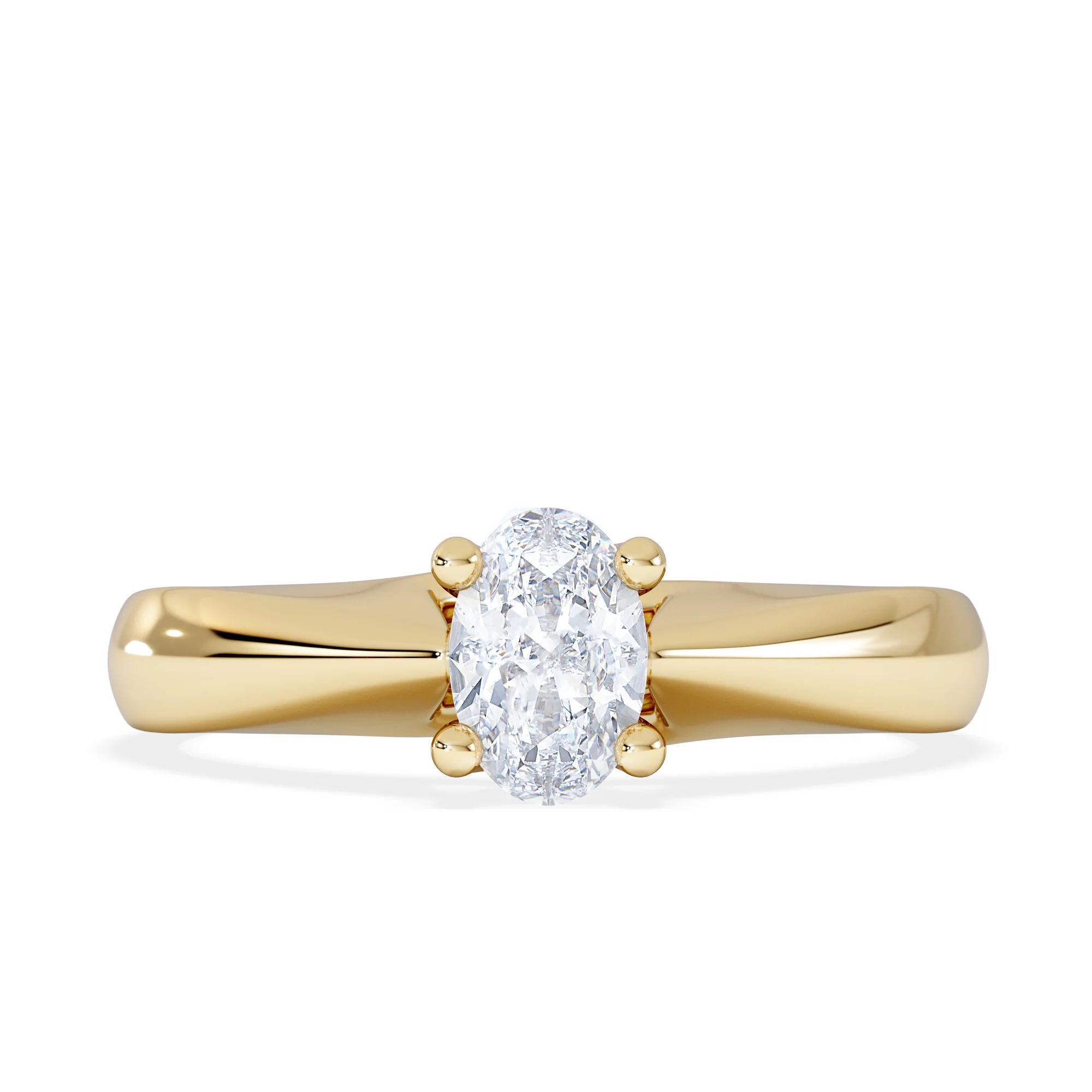 Naomi Oval Cut Lab Diamond Engagement Ring 0.50ct H/SI in 9k Gold - Image 7