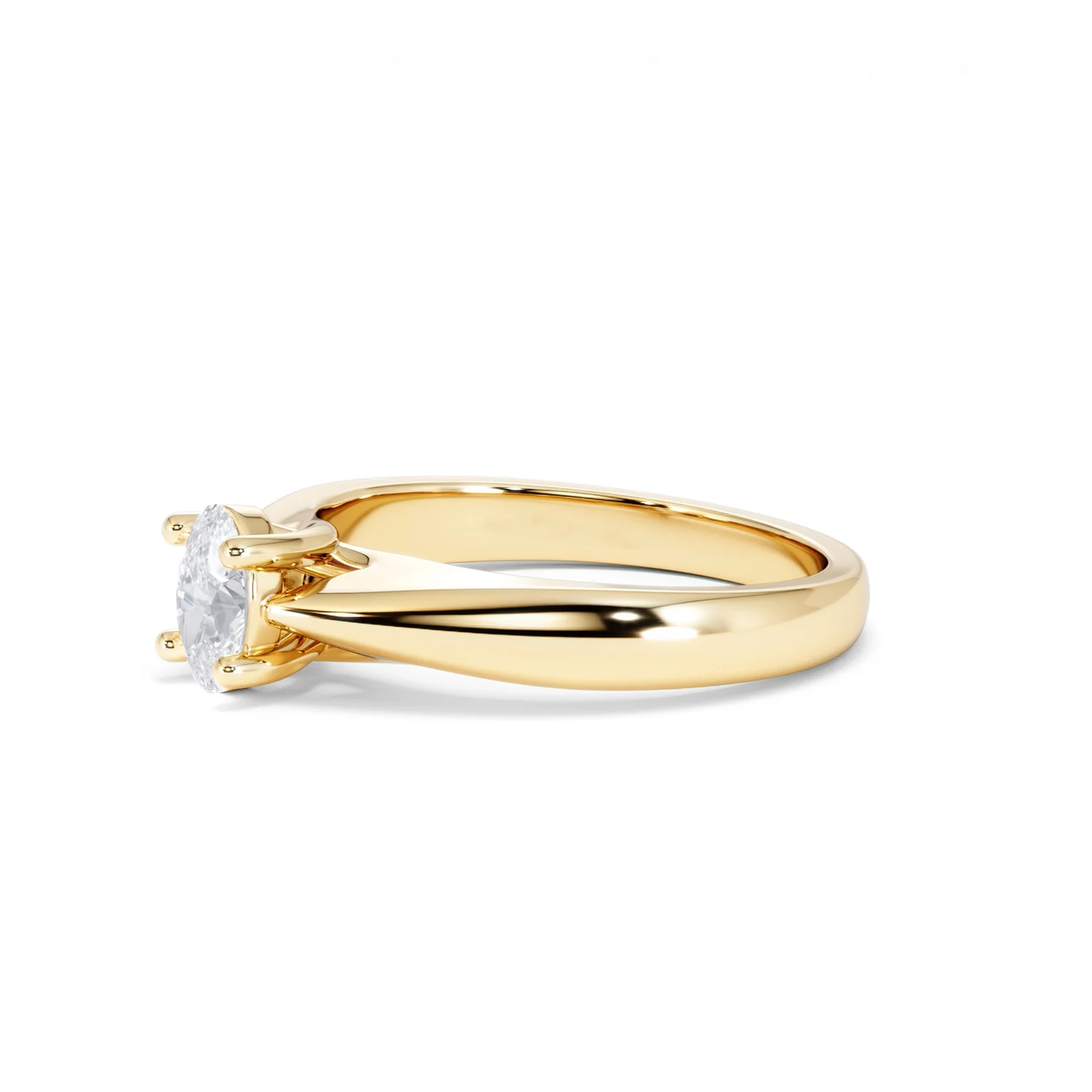 Naomi Oval Cut Lab Diamond Engagement Ring 0.50ct H/SI in 9k Gold - Image 77