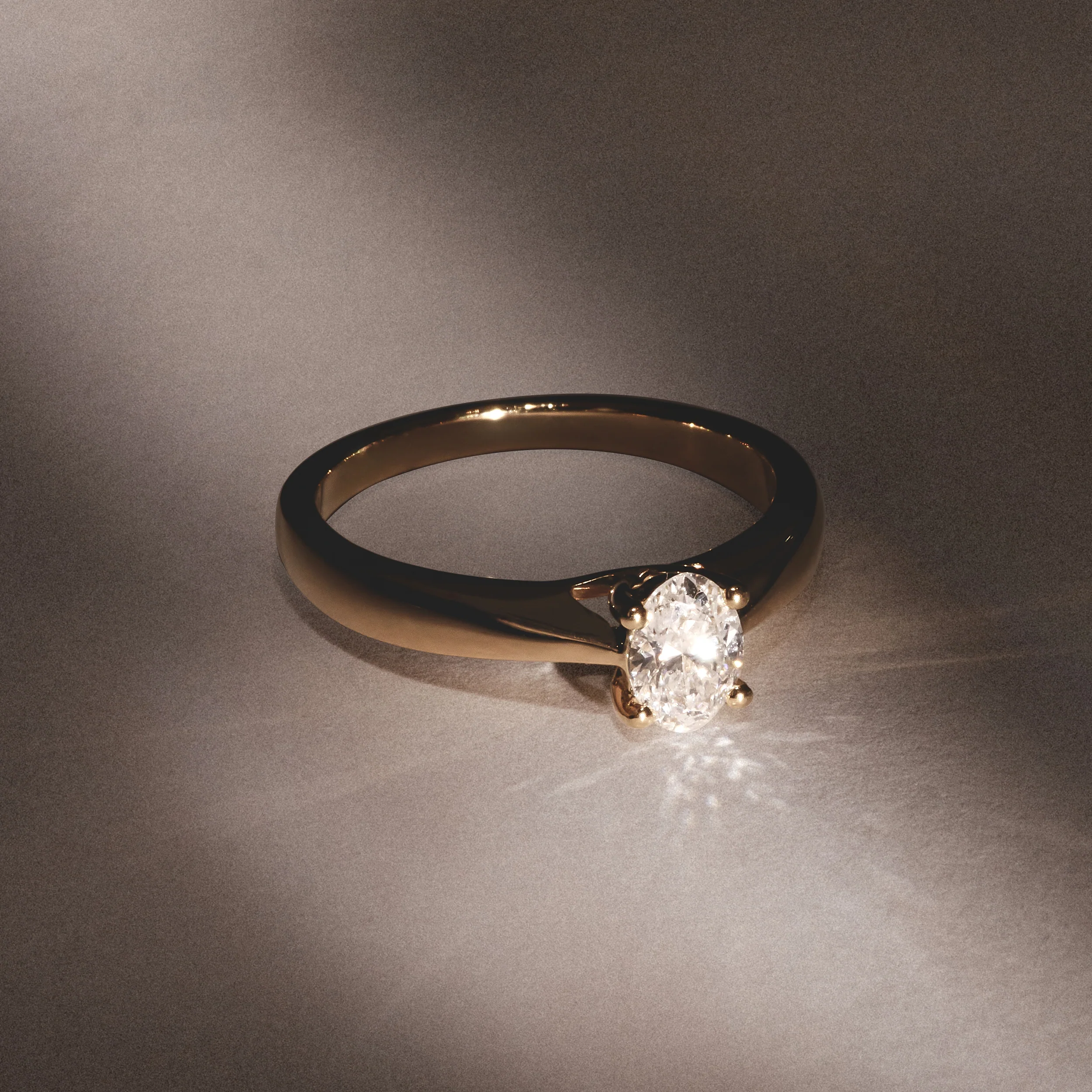 Naomi Oval Cut Lab Diamond Engagement Ring 0.50ct H/SI in 9k Gold - Image 8