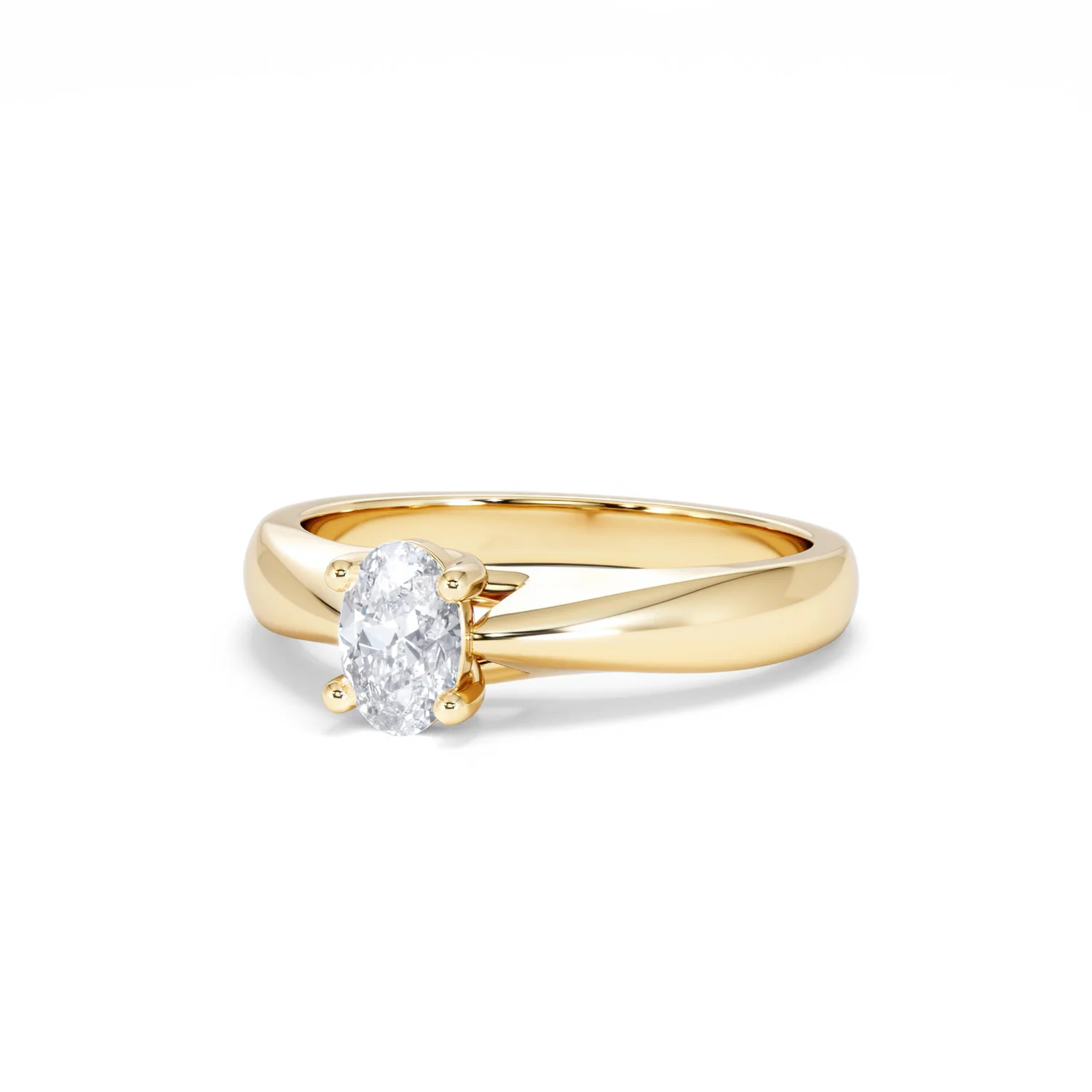 Naomi Oval Cut Lab Diamond Engagement Ring 0.50ct H/SI in 9k Gold - Image 85