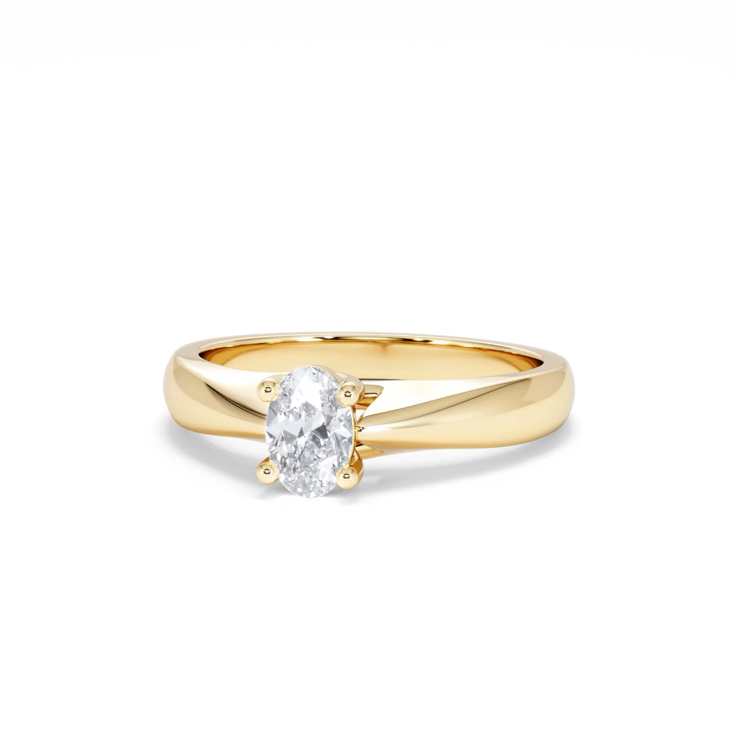 Naomi Oval Cut Lab Diamond Engagement Ring 0.50ct H/SI in 9k Gold - Image 87