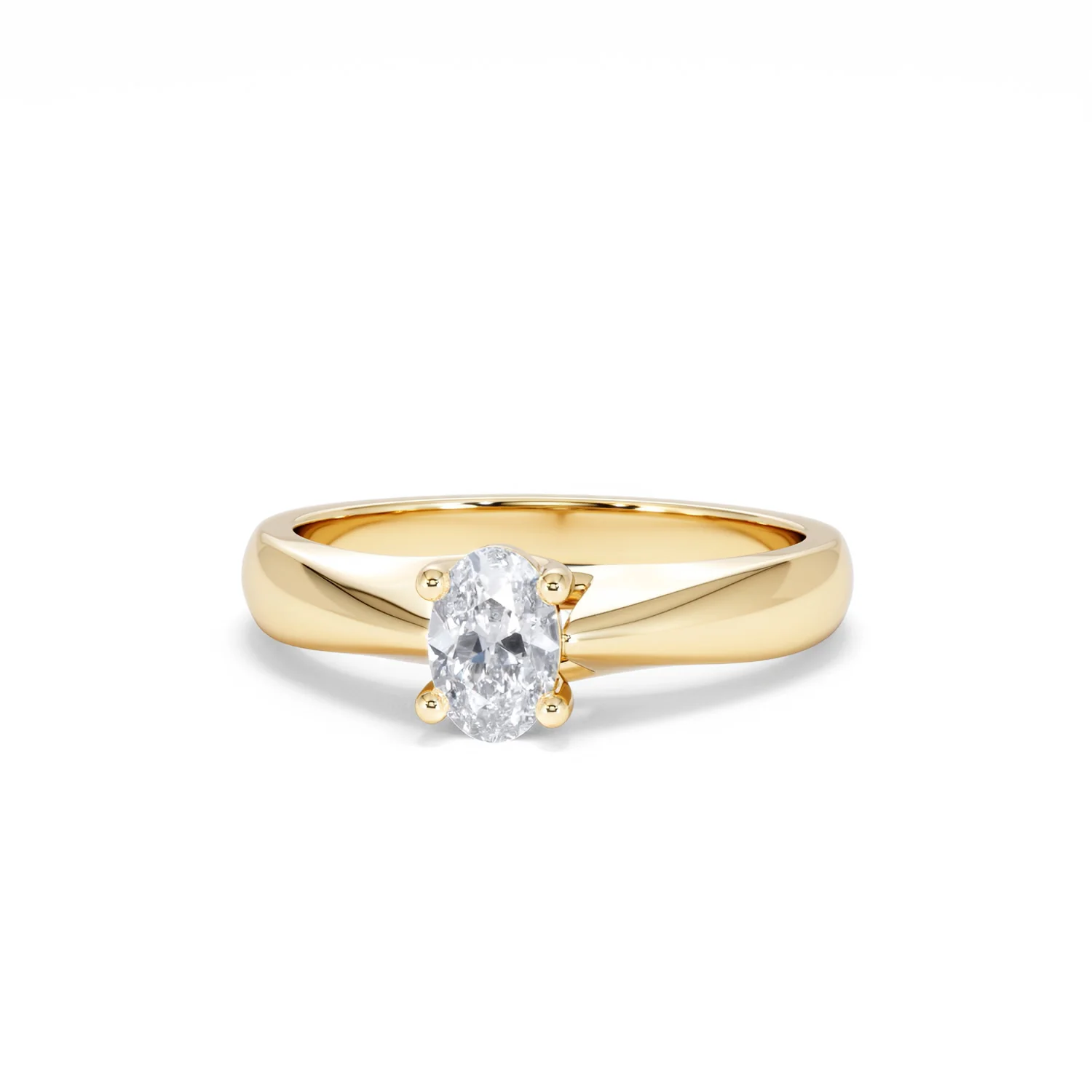 Naomi Oval Cut Lab Diamond Engagement Ring 0.50ct H/SI in 9k Gold - Image 88