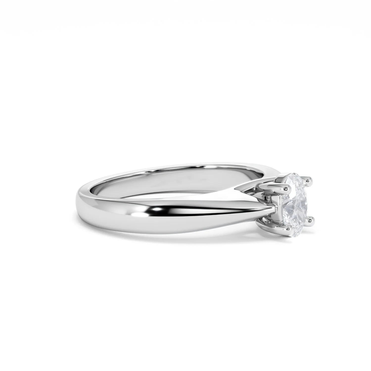 Naomi Oval Cut Lab Diamond Engagement Ring 0.50ct H/SI in 9k White Gold - Image 22