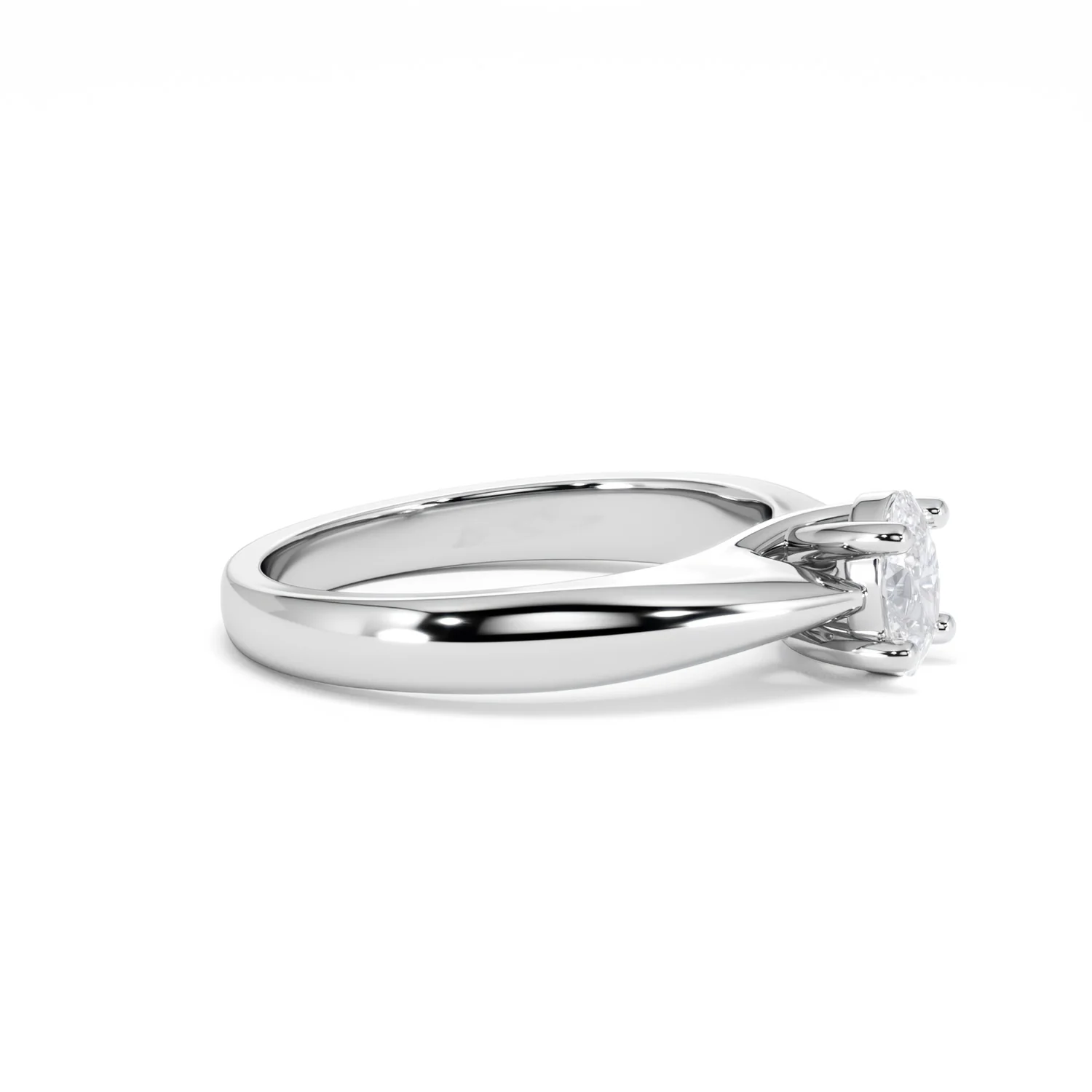 Naomi Oval Cut Lab Diamond Engagement Ring 0.50ct H/SI in 9k White Gold - Image 25