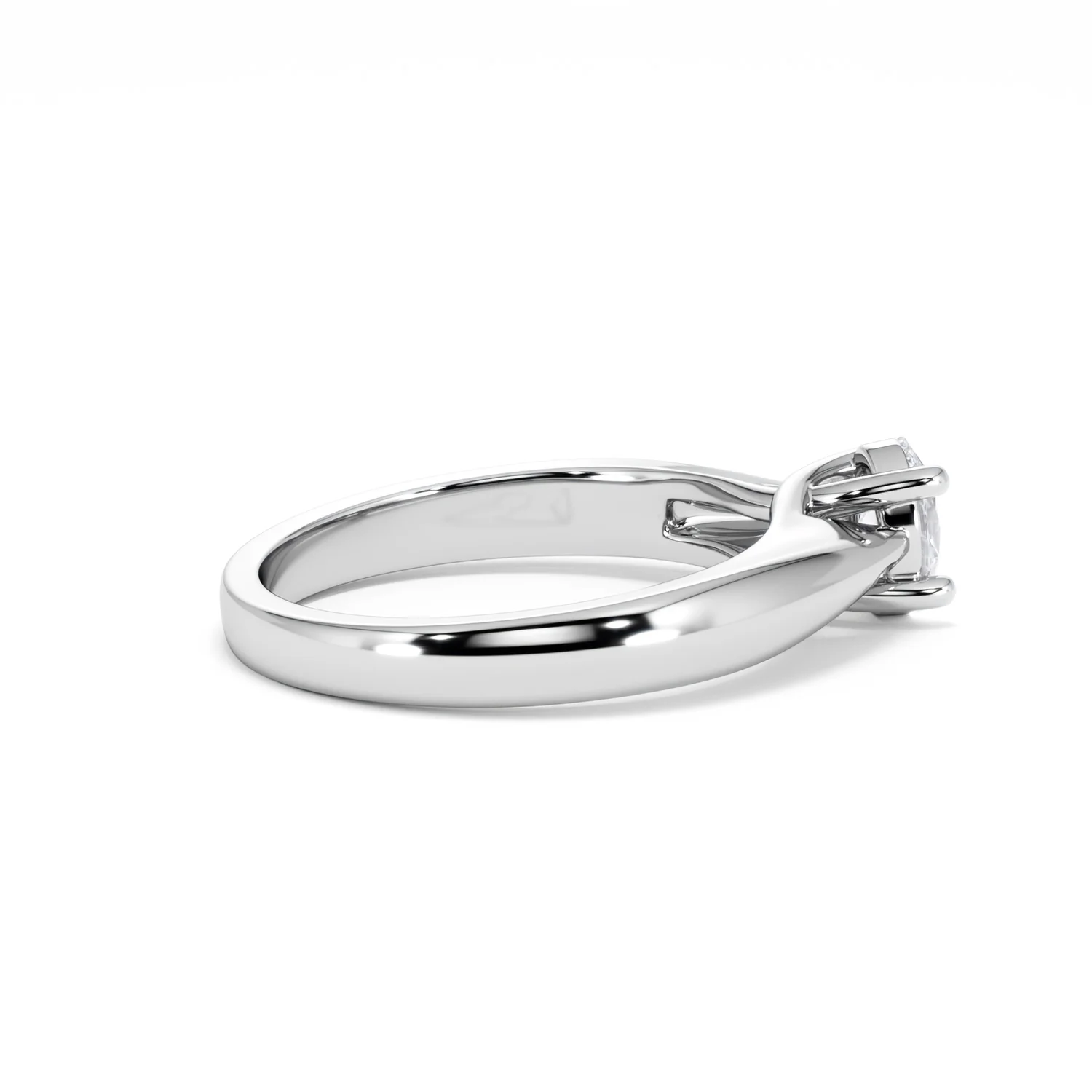 Naomi Oval Cut Lab Diamond Engagement Ring 0.50ct H/SI in 9k White Gold - Image 33