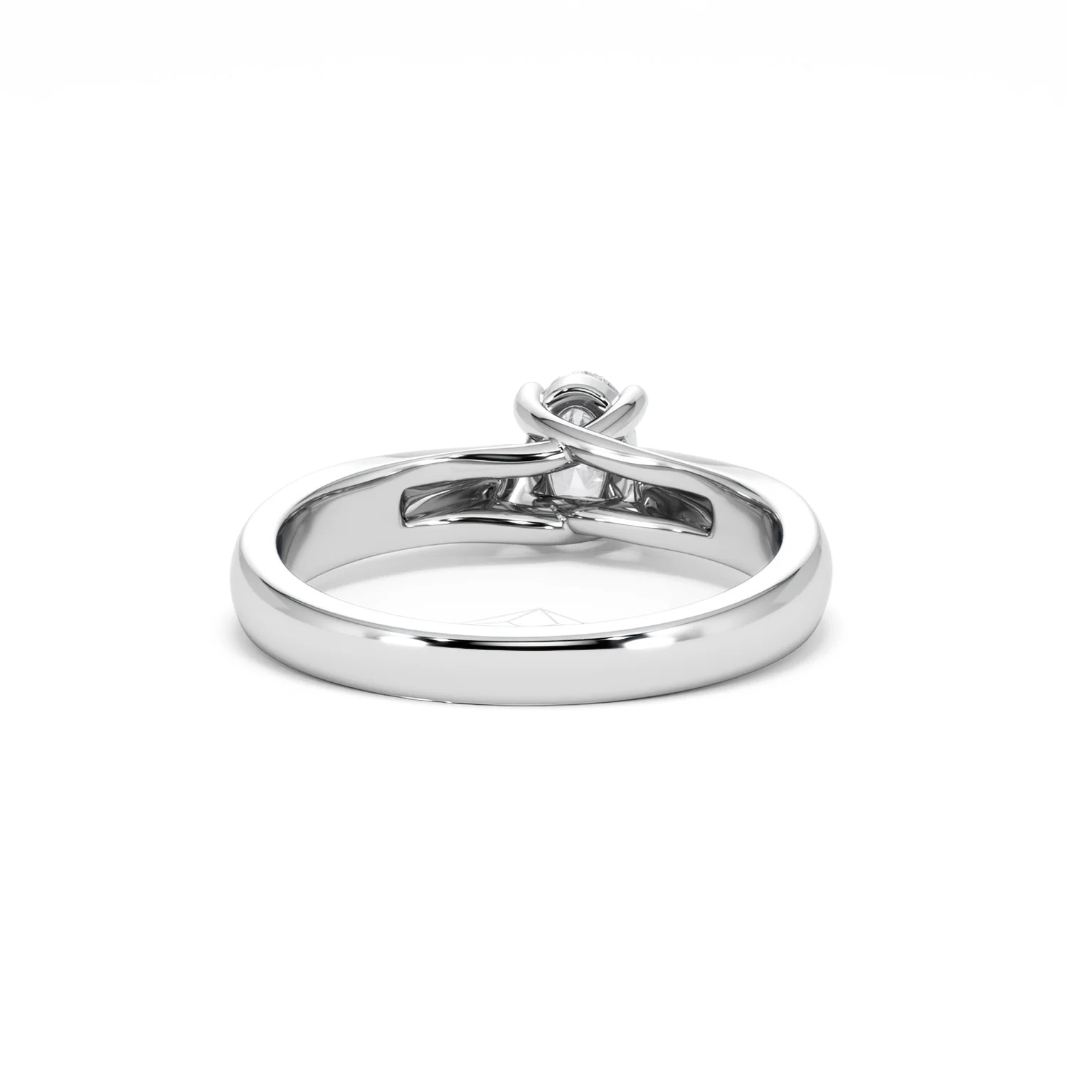 Naomi Oval Cut Lab Diamond Engagement Ring 0.50ct H/SI in 9k White Gold - Image 48